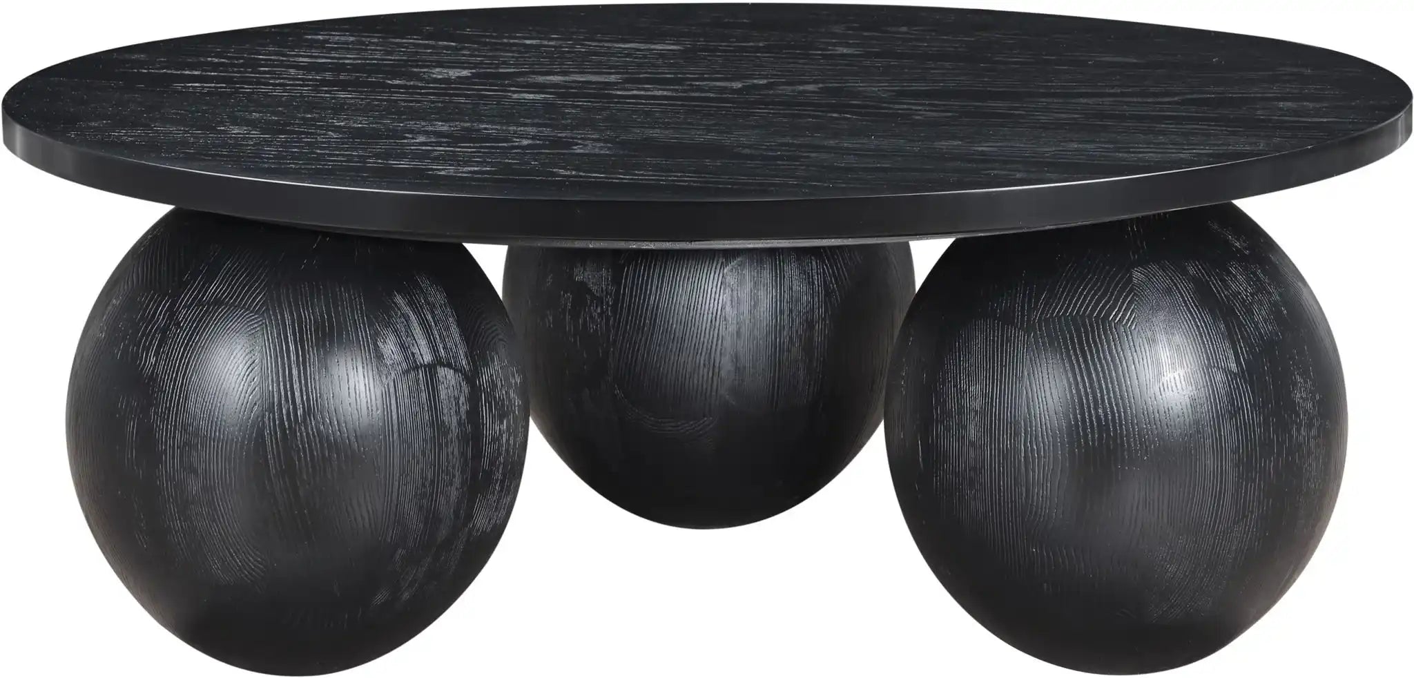 Fitch - Wood Oak Veneer Coffee Table - 3 Legs