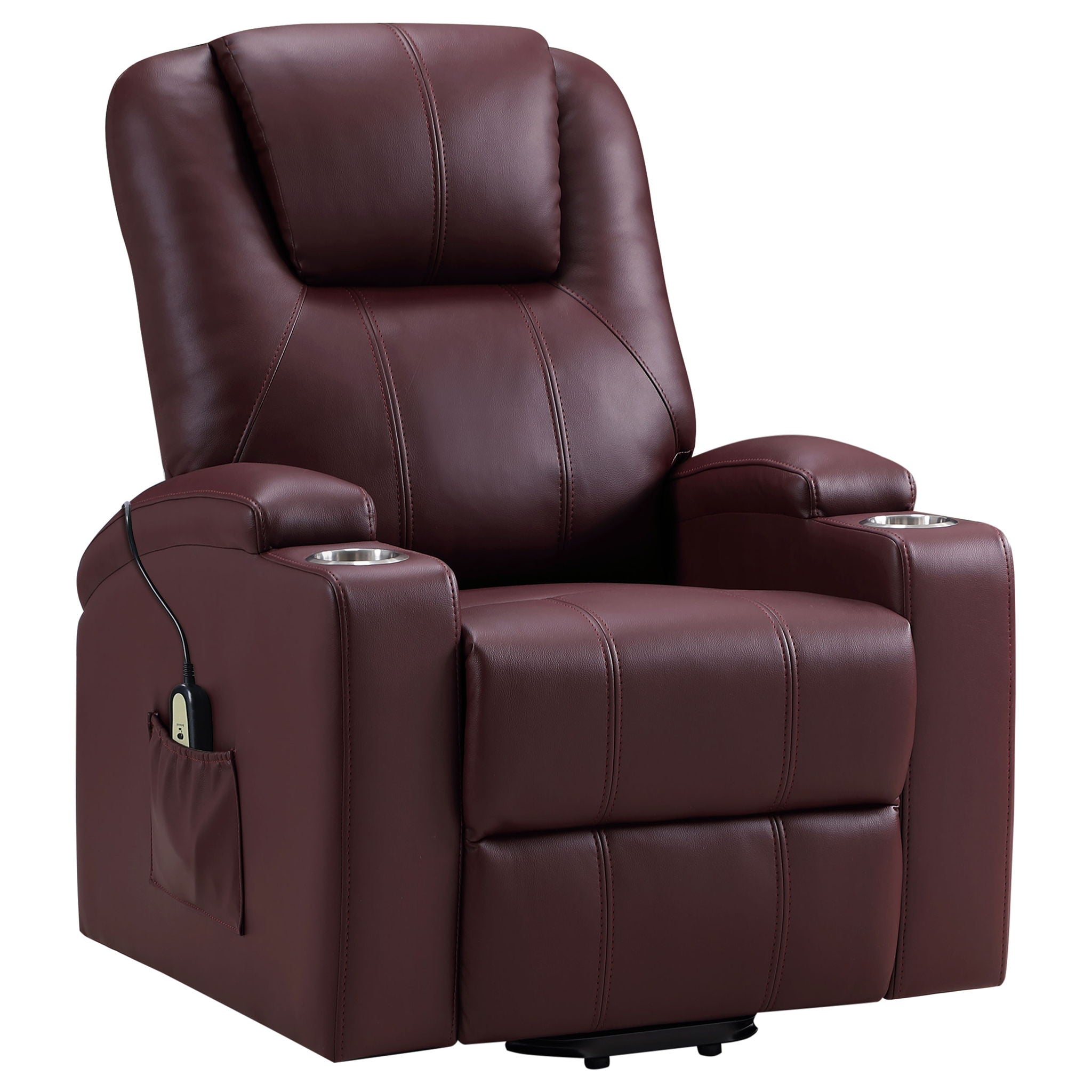 Macklin - Power Lift Massage Recliner With Heat And Dual Cupholders