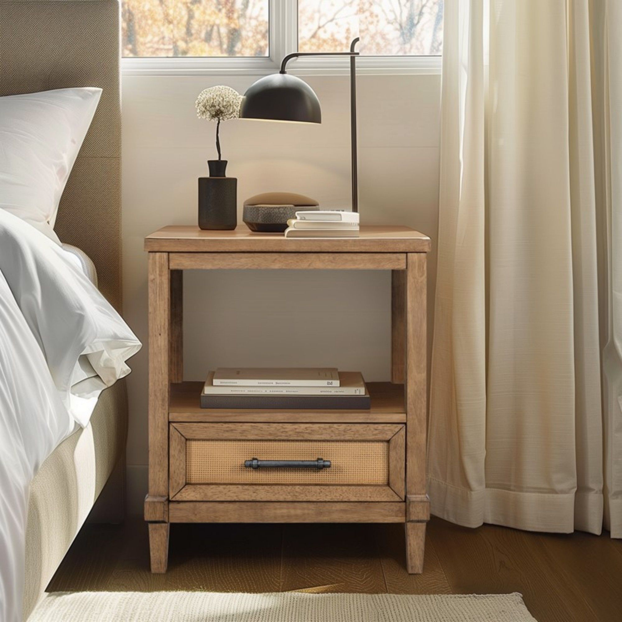Lily Pond - Nightstand With Storage - Natural