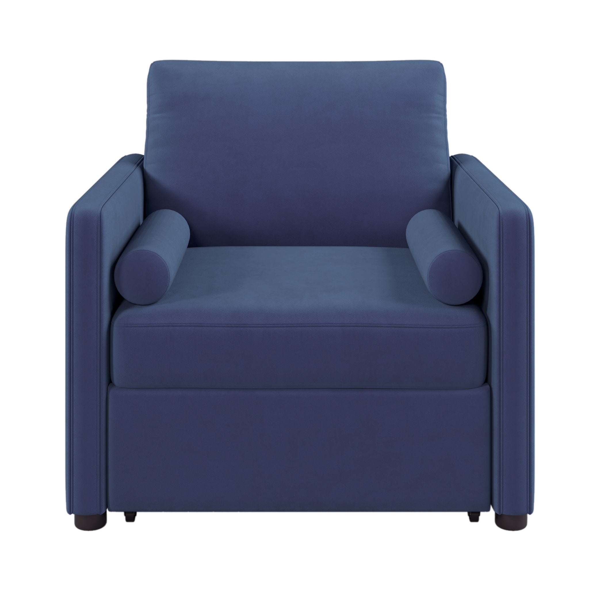 3 In 1 Convertible Sleeper Chair With Adjustable Backrest, Lounger Chair Turns Into Bed
