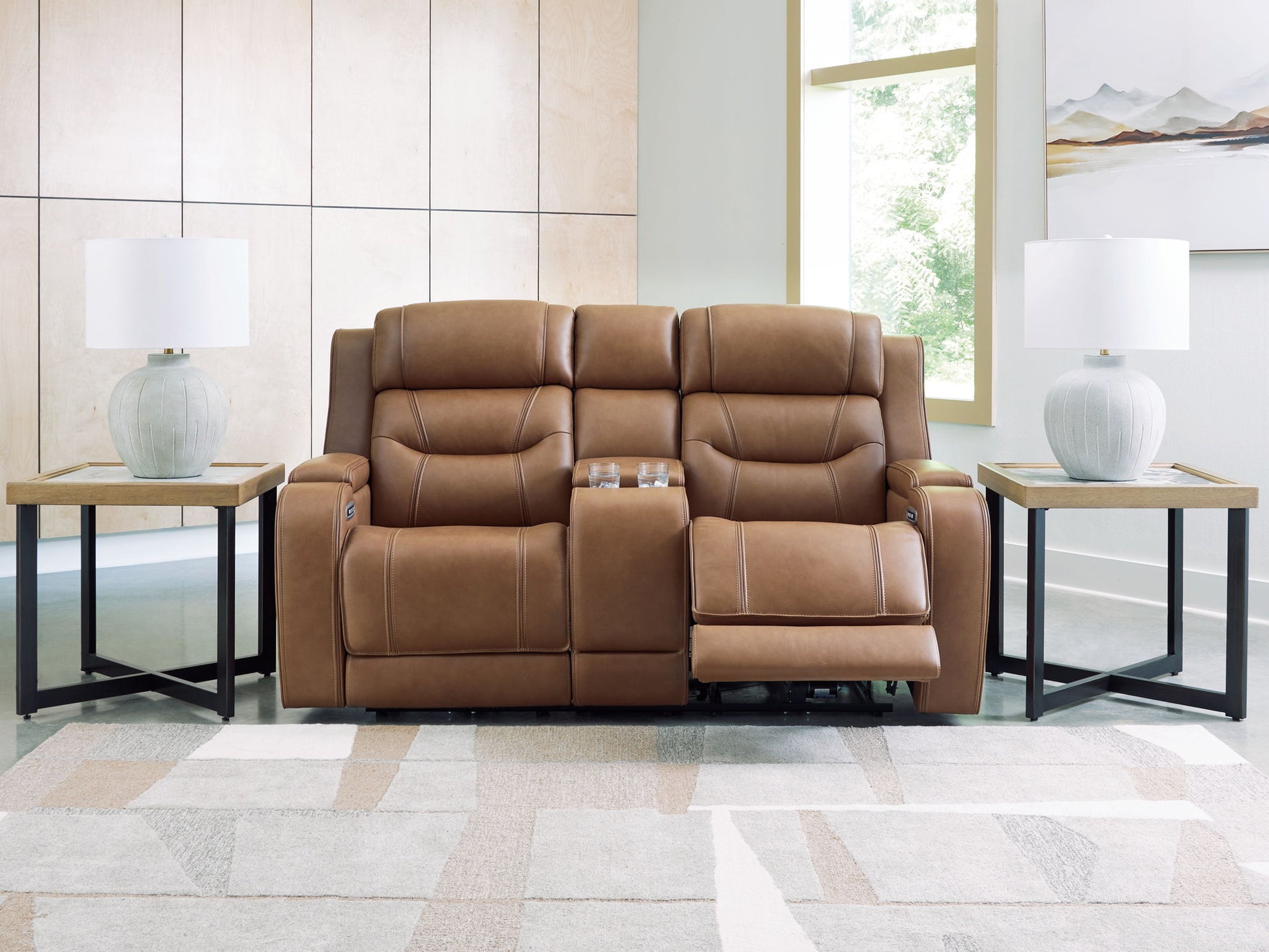 Knightington - Power Reclining Loveseat With Audio Seating - Best Buy Furniture