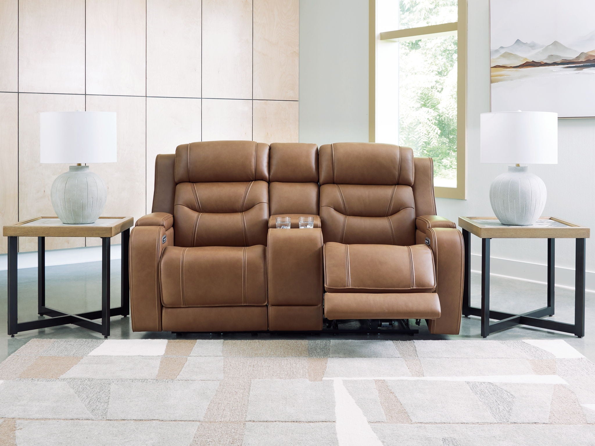 Knightington - Power Reclining Loveseat With Audio Seating - Best Buy Furniture