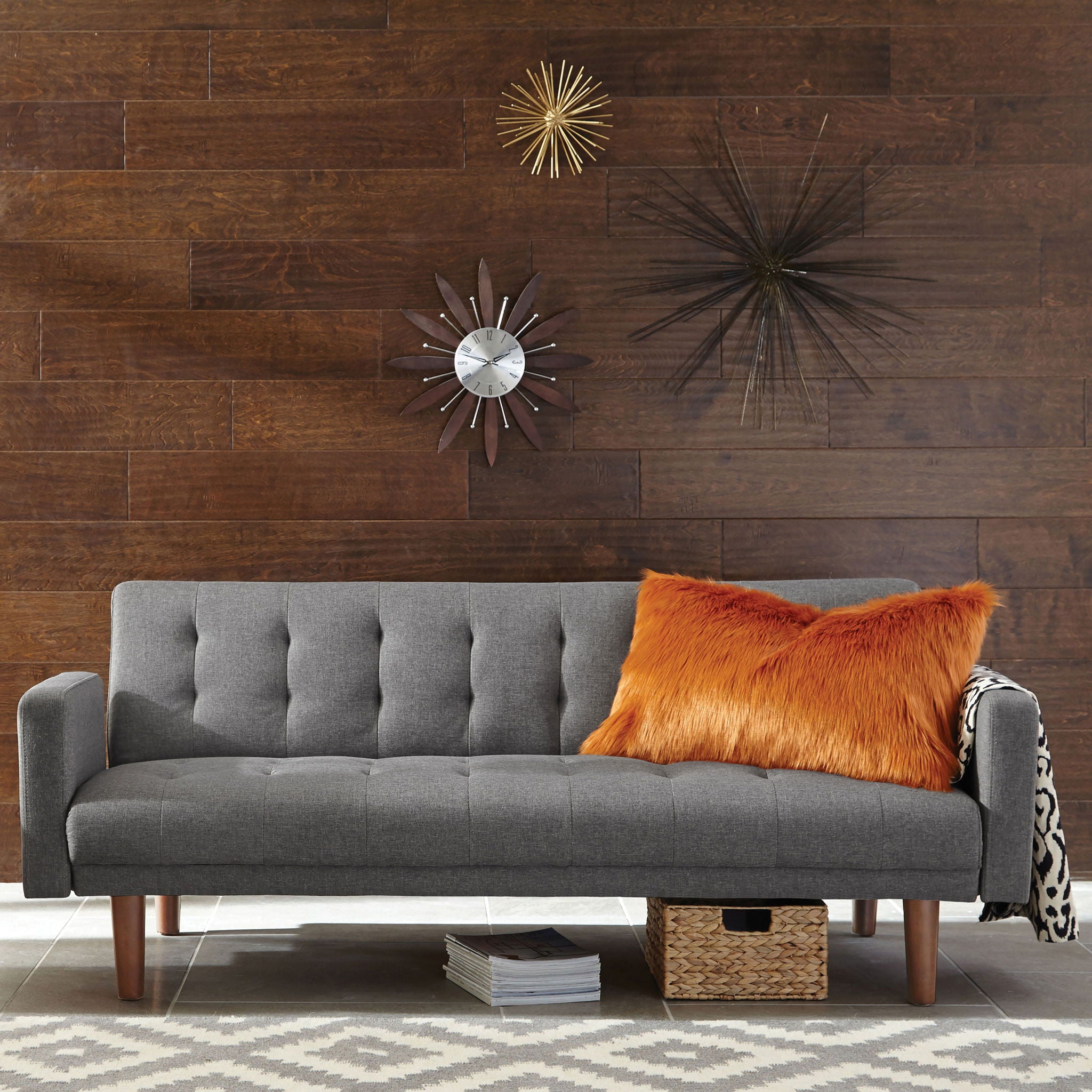Mohawk - Tufted Back Sofa Bed - Gray