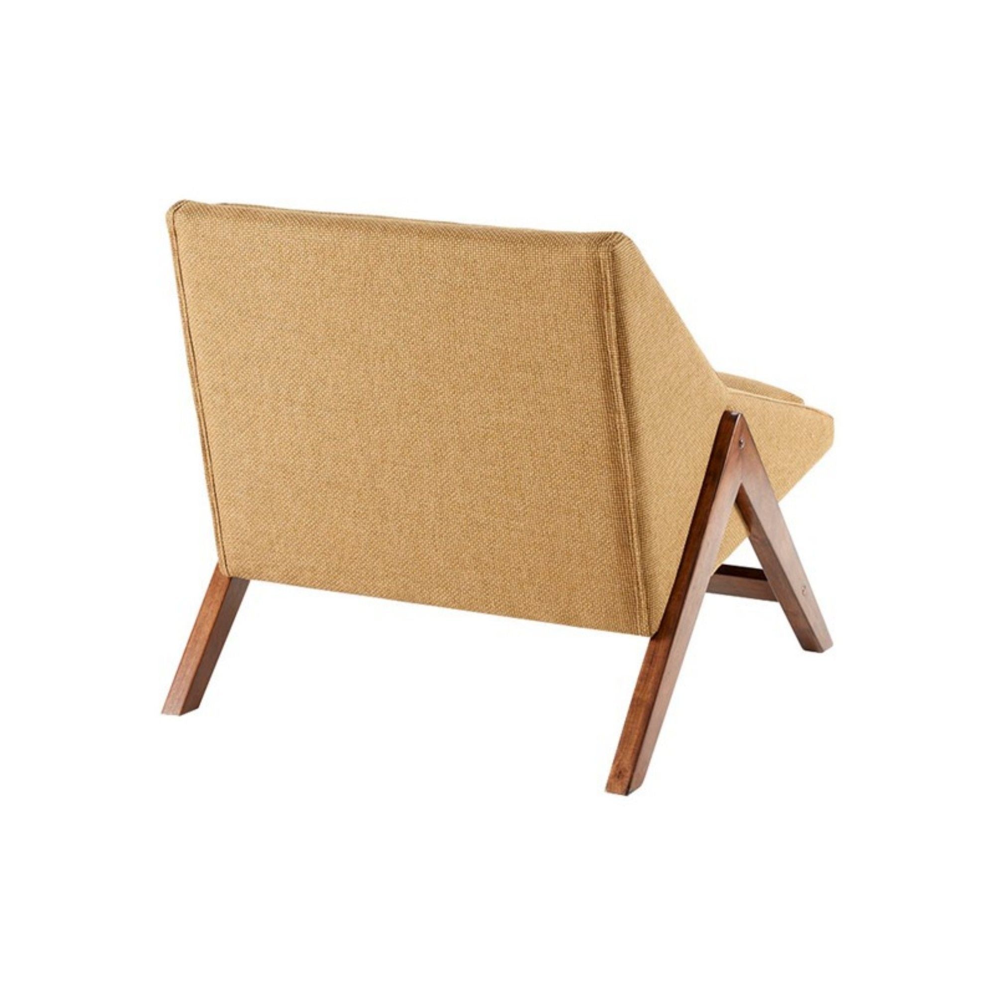 Boomerang - Accent Chair - Mustard Yellow / Pecan