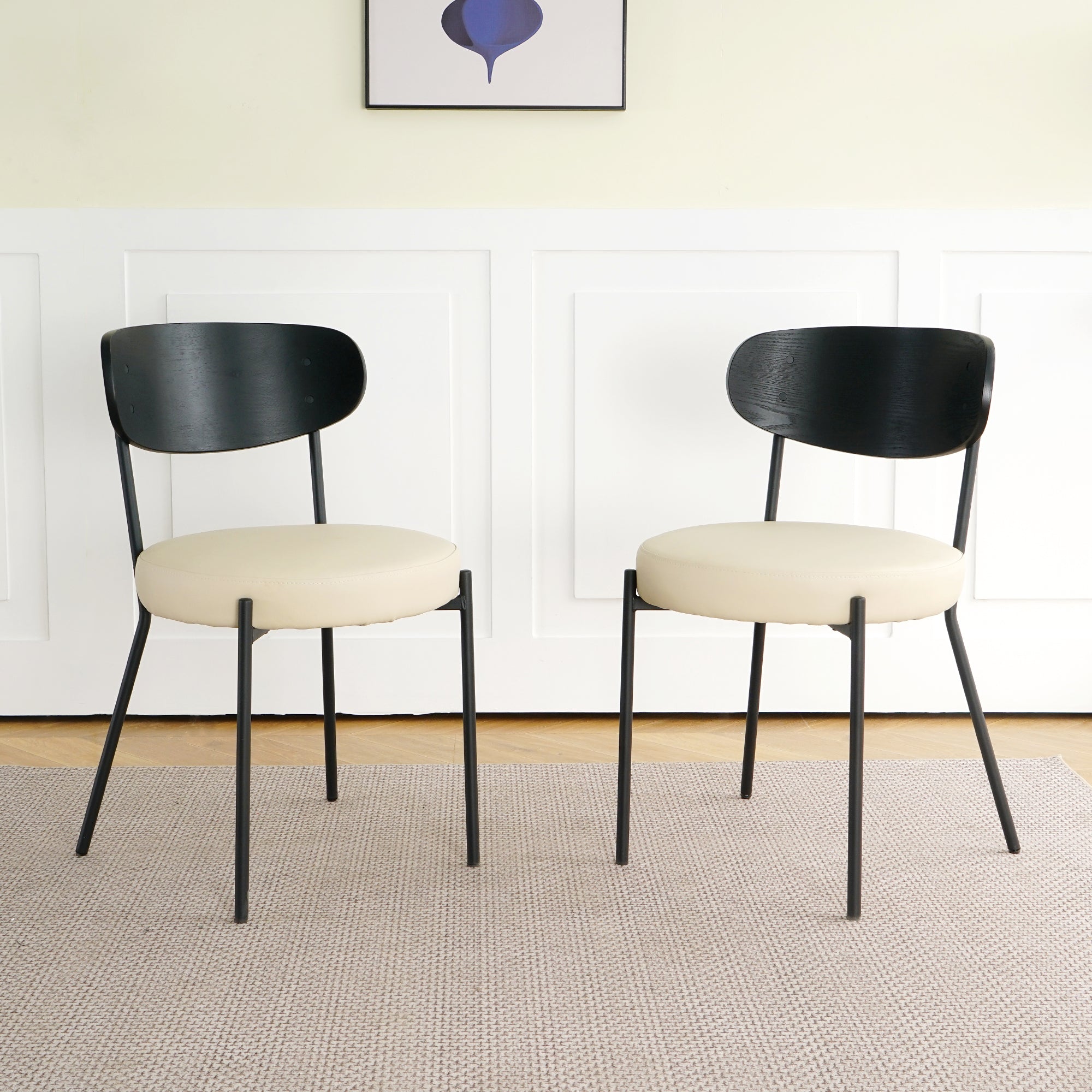 Modern-Bentwood-Dining-Chair,-Set-of-2-Dining-Chairs