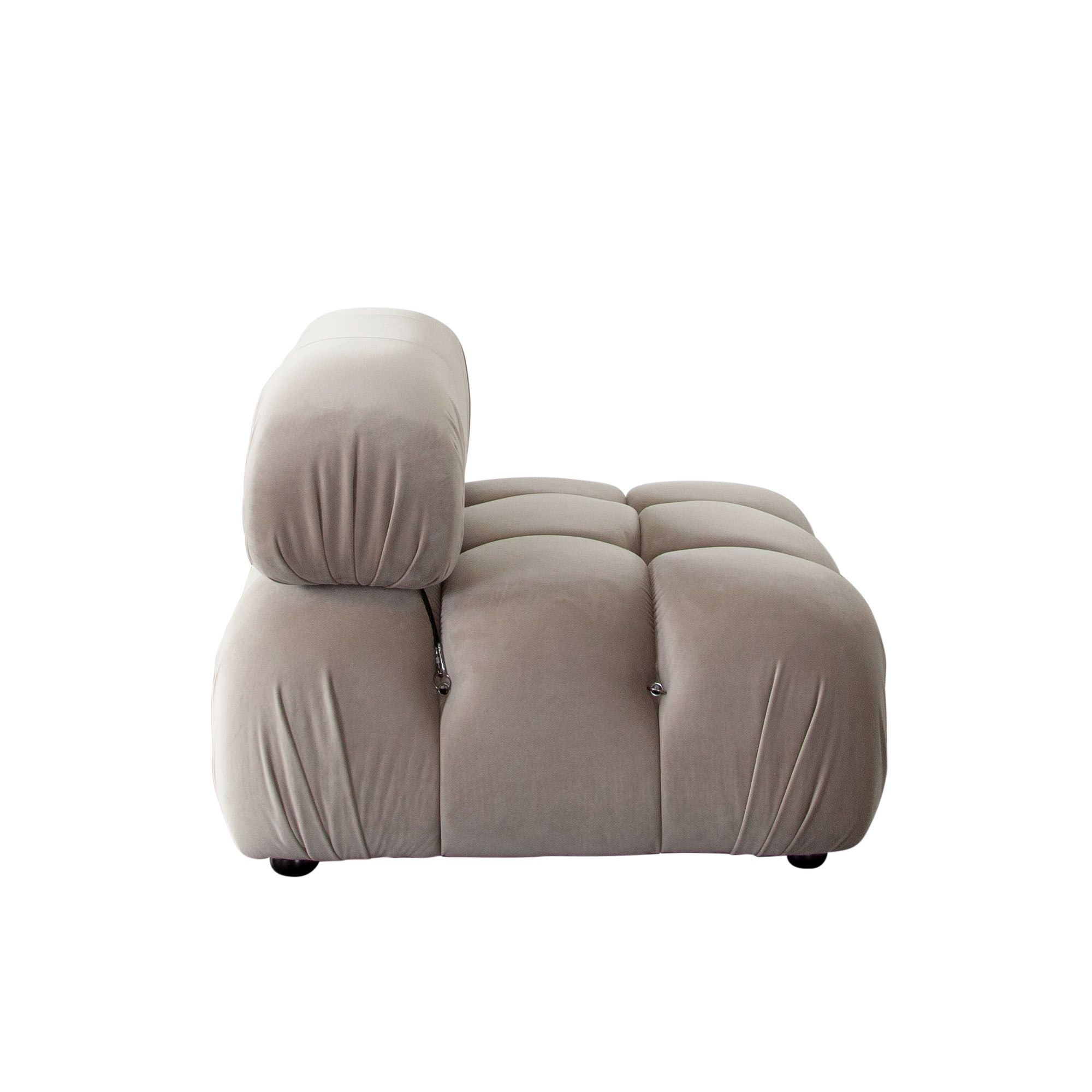 Paloma Armless Chair – Mink Tan Velvet