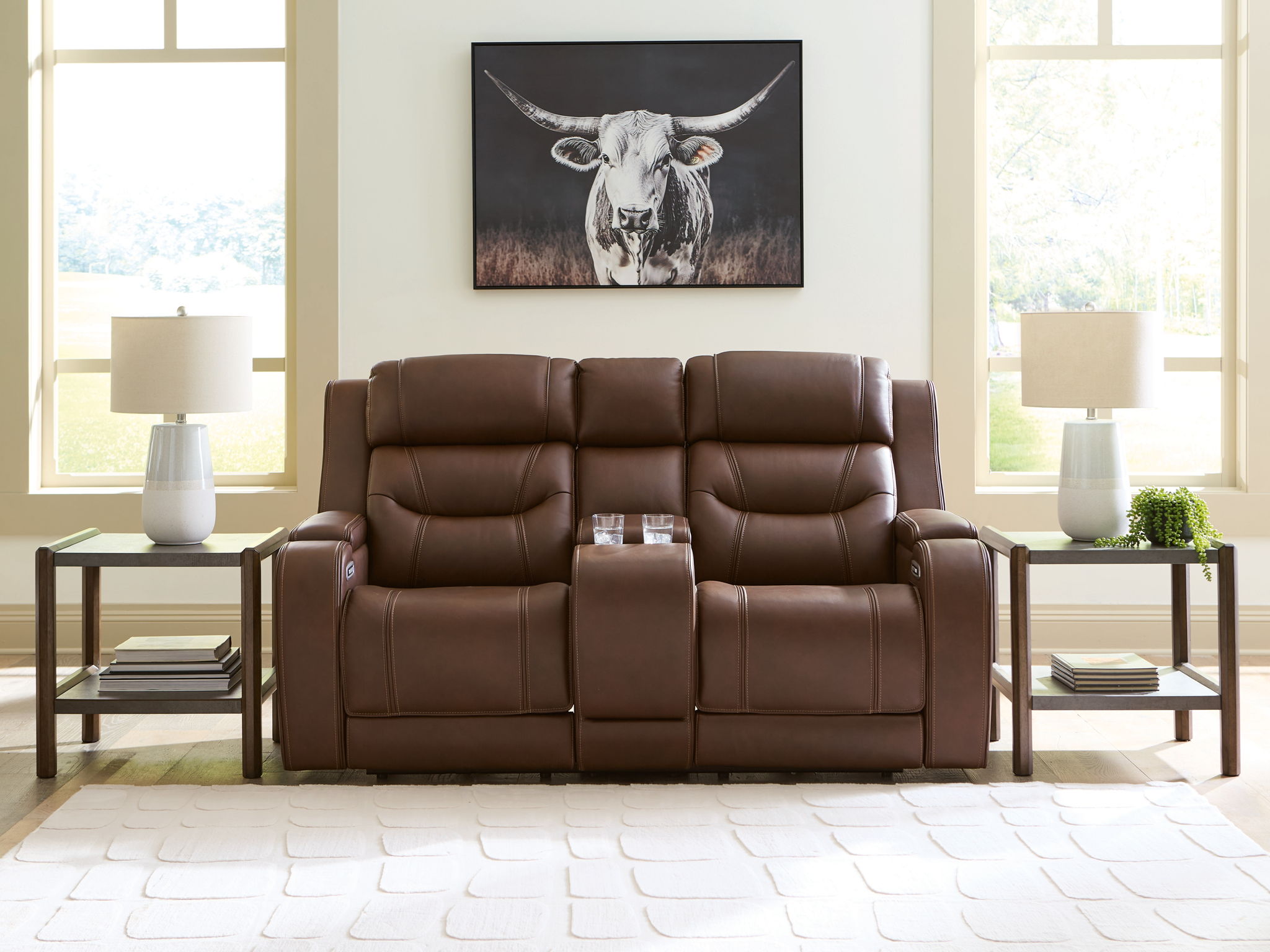 Knightington - Power Reclining Loveseat With Audio Seating