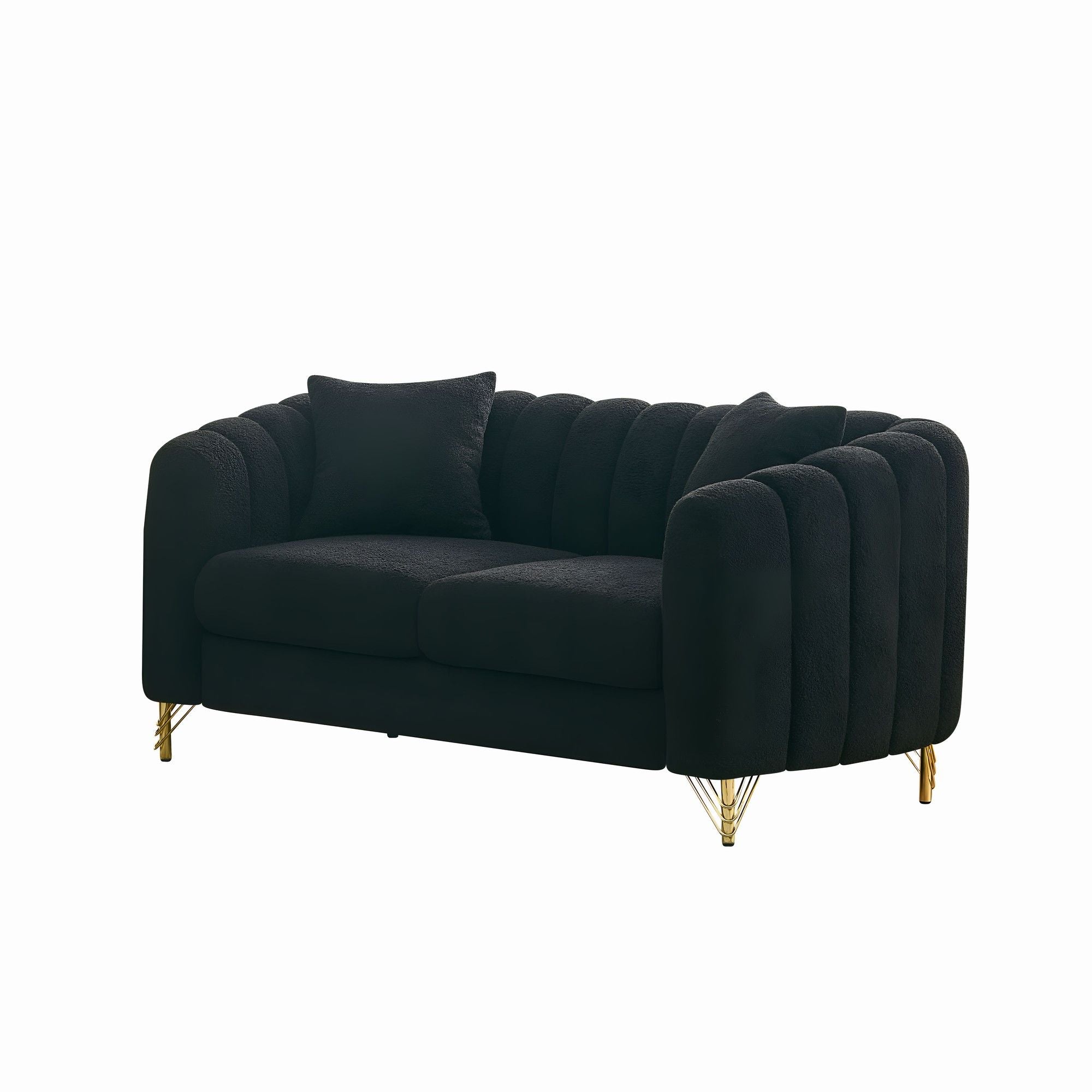 Loveseat Sofa For Living Room And Bedroom - Black