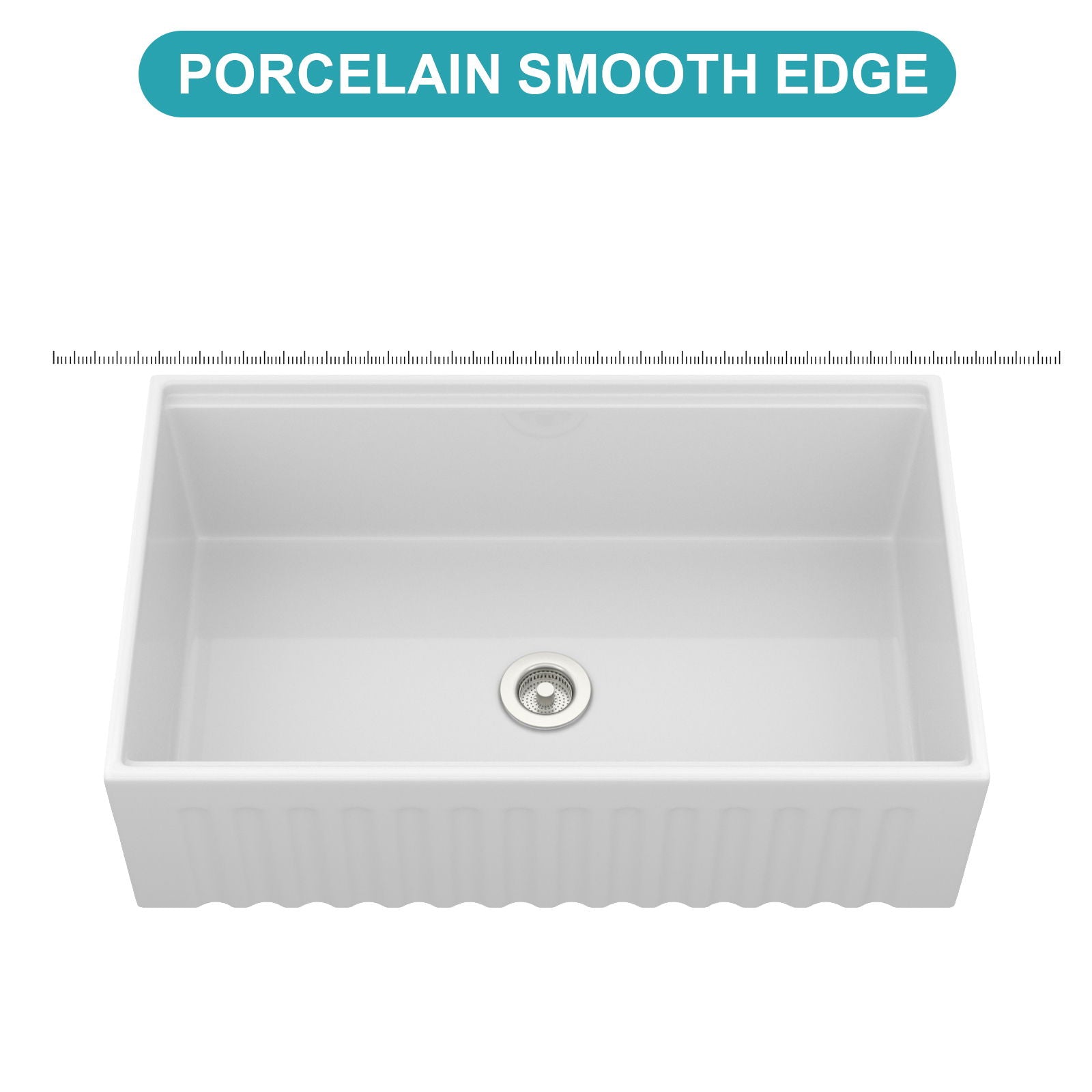 Workstation Single Bowl Apron Front Kitchen Sink - White