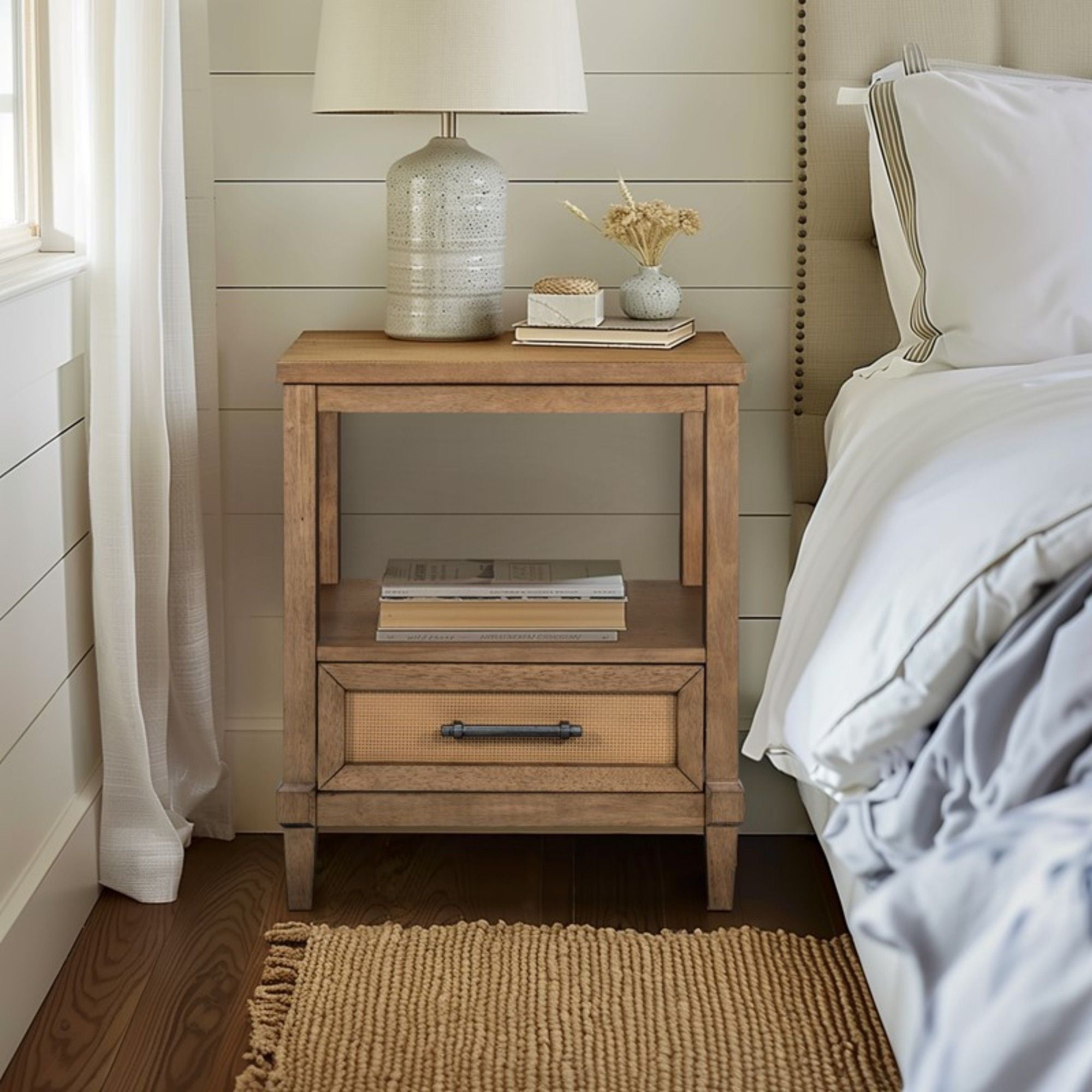 Lily Pond - Nightstand With Storage - Natural