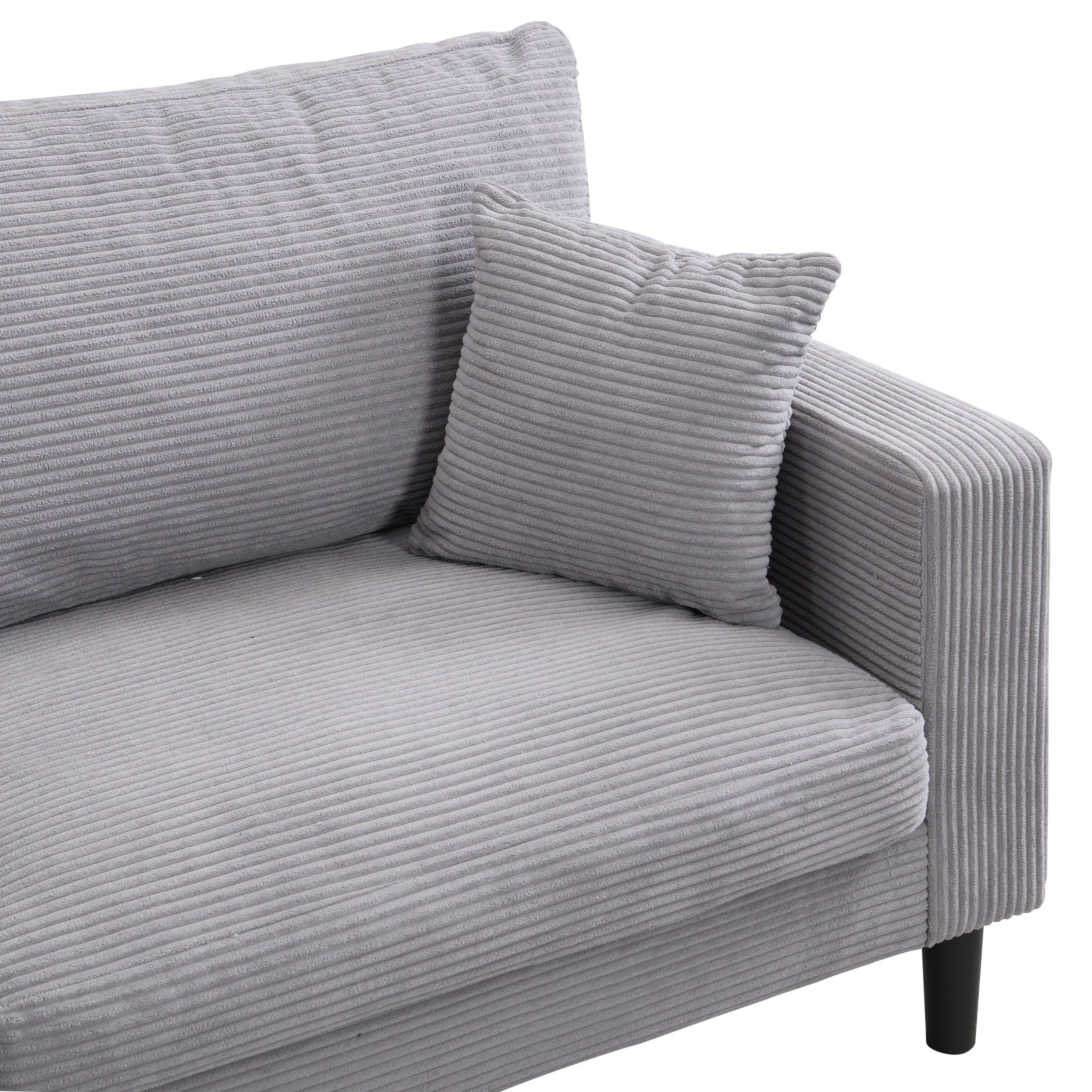 Modern Upholstered 3 Seat Sofa, High Resilience