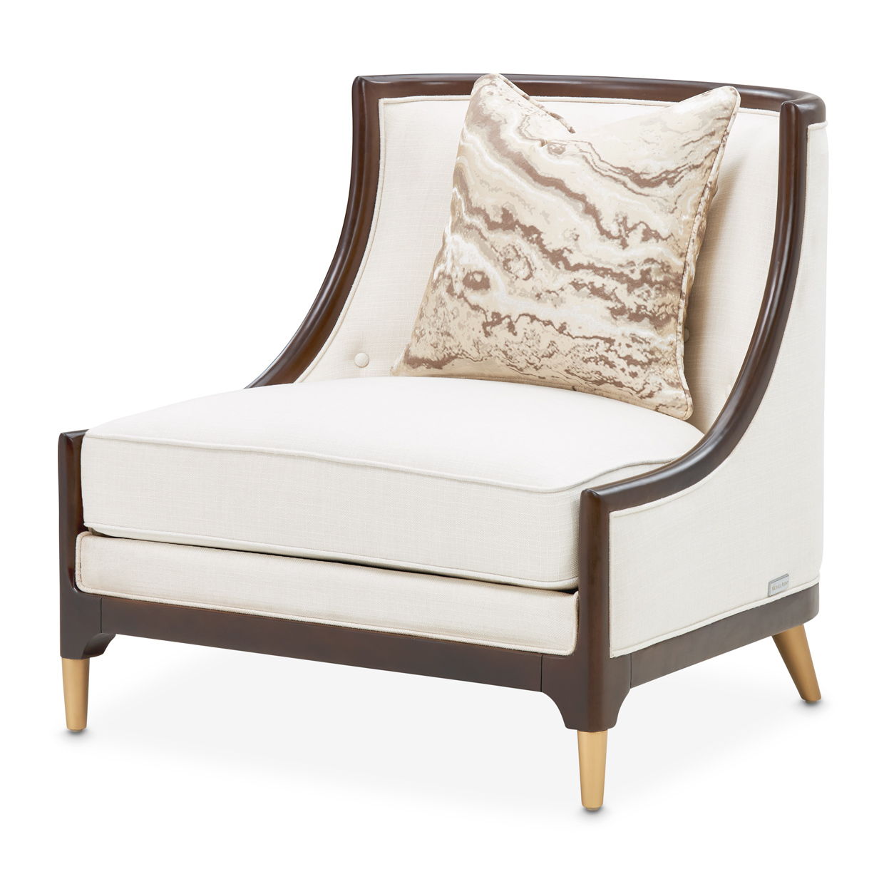 Belmont Place - Accent Chair - Cream / Espresso