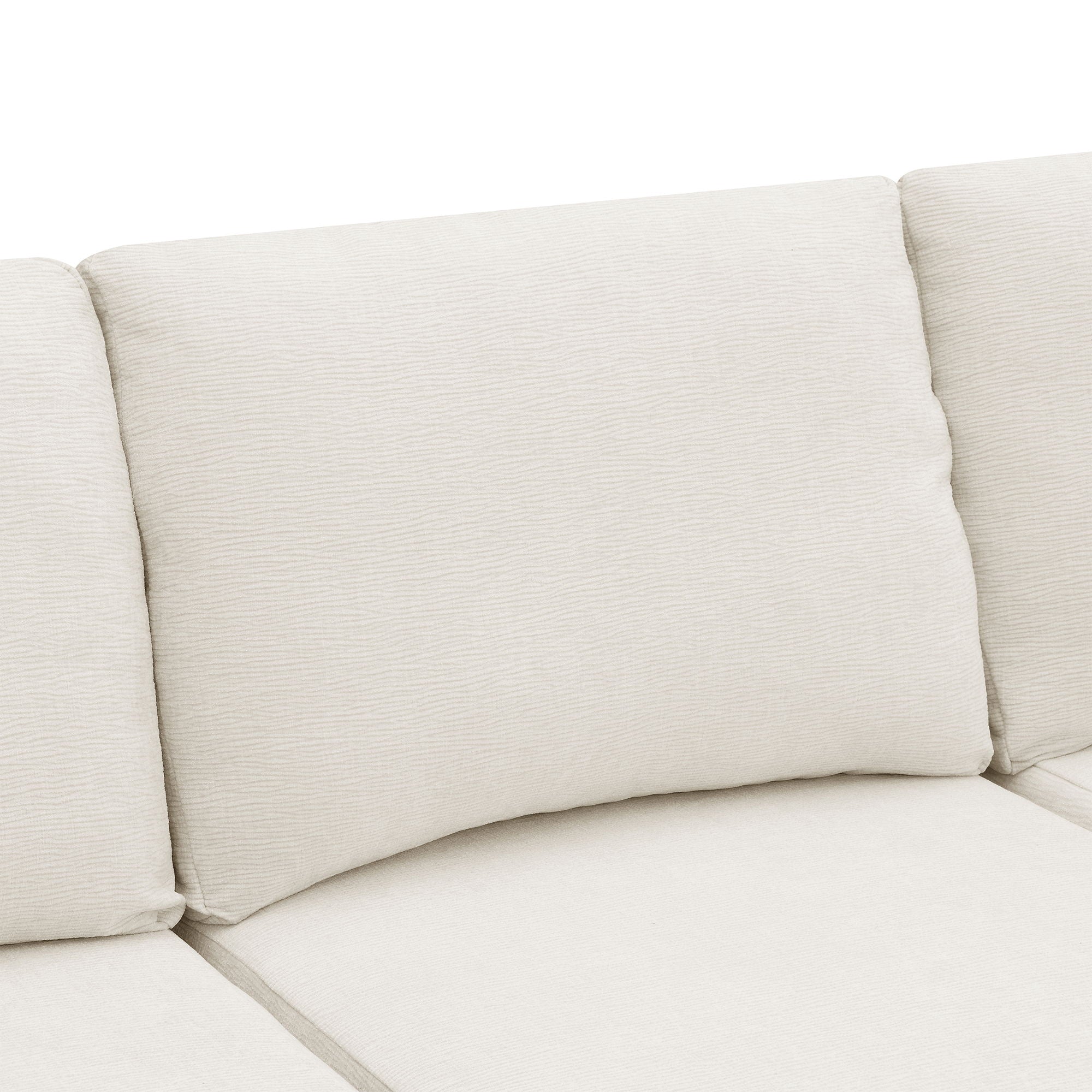 Modular U Shaped Sectional With Ottomans, Luxury Cloud Floor Couch With Deep Seat Fully Compressed Upholstered Sofa