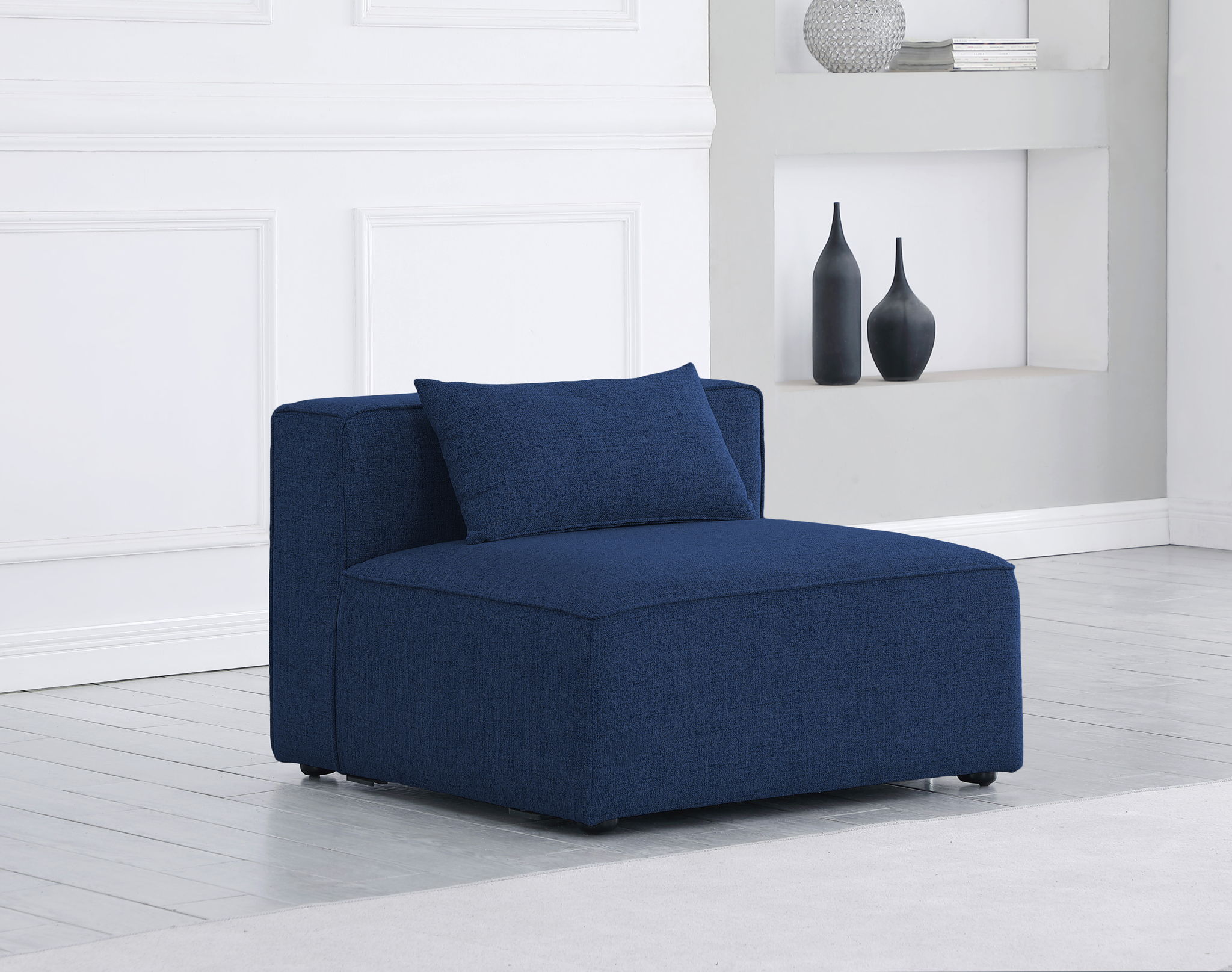 Cube - Linen Armless Chair