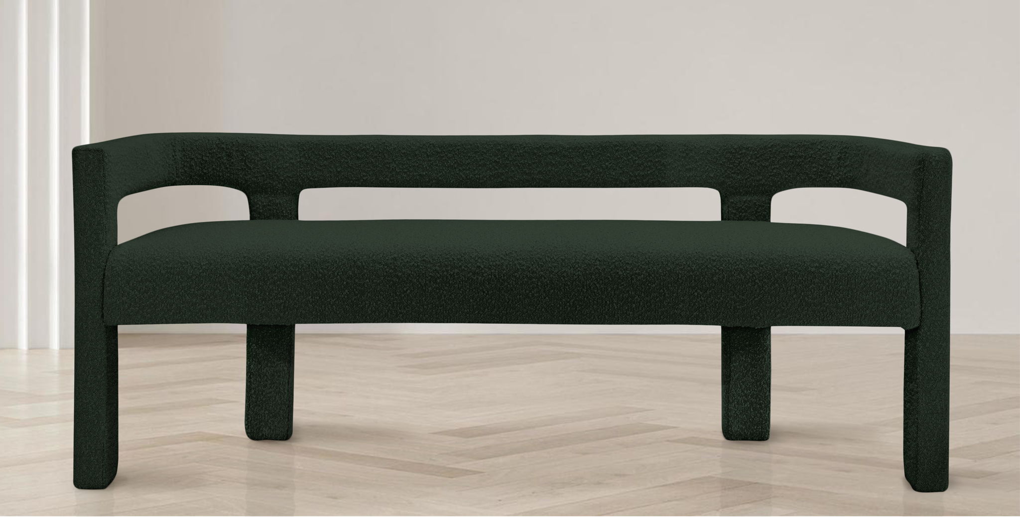 Athena - Boucle Fabric Bench