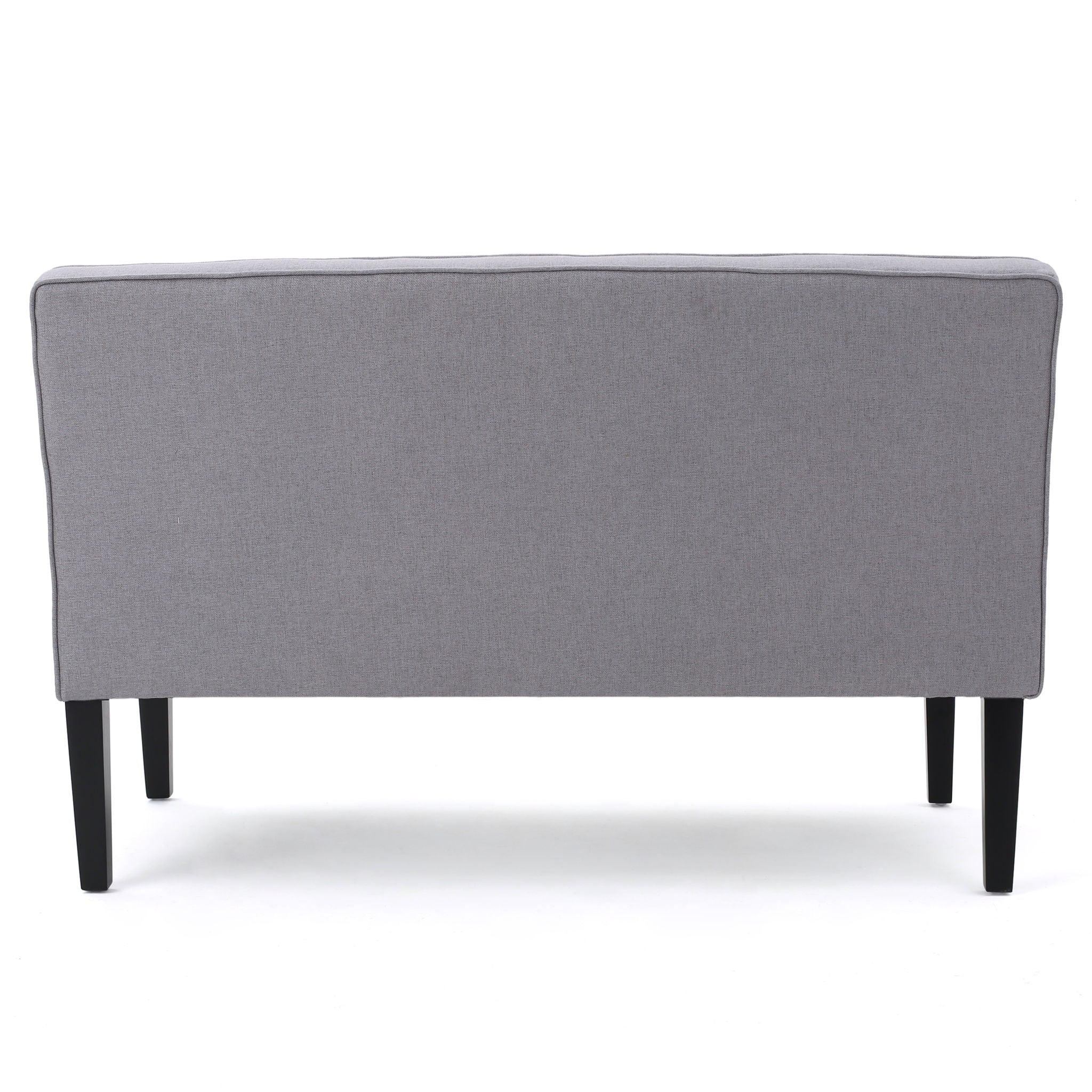 Contemporary Loveseat With Upholstered Fabric And Birch Wood Legs - Light Gray