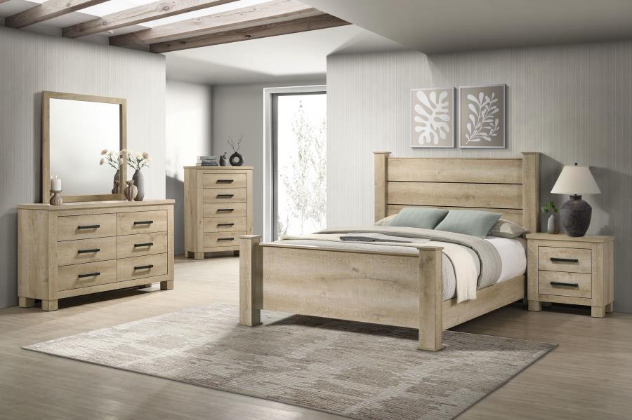 Oakglen - 2-Drawer Nightstand Bedside Table - Weathered Oak