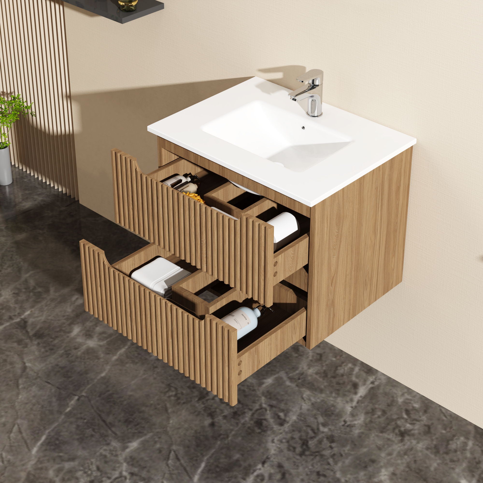 Wall Mounted Bathroom Vanity With Sink