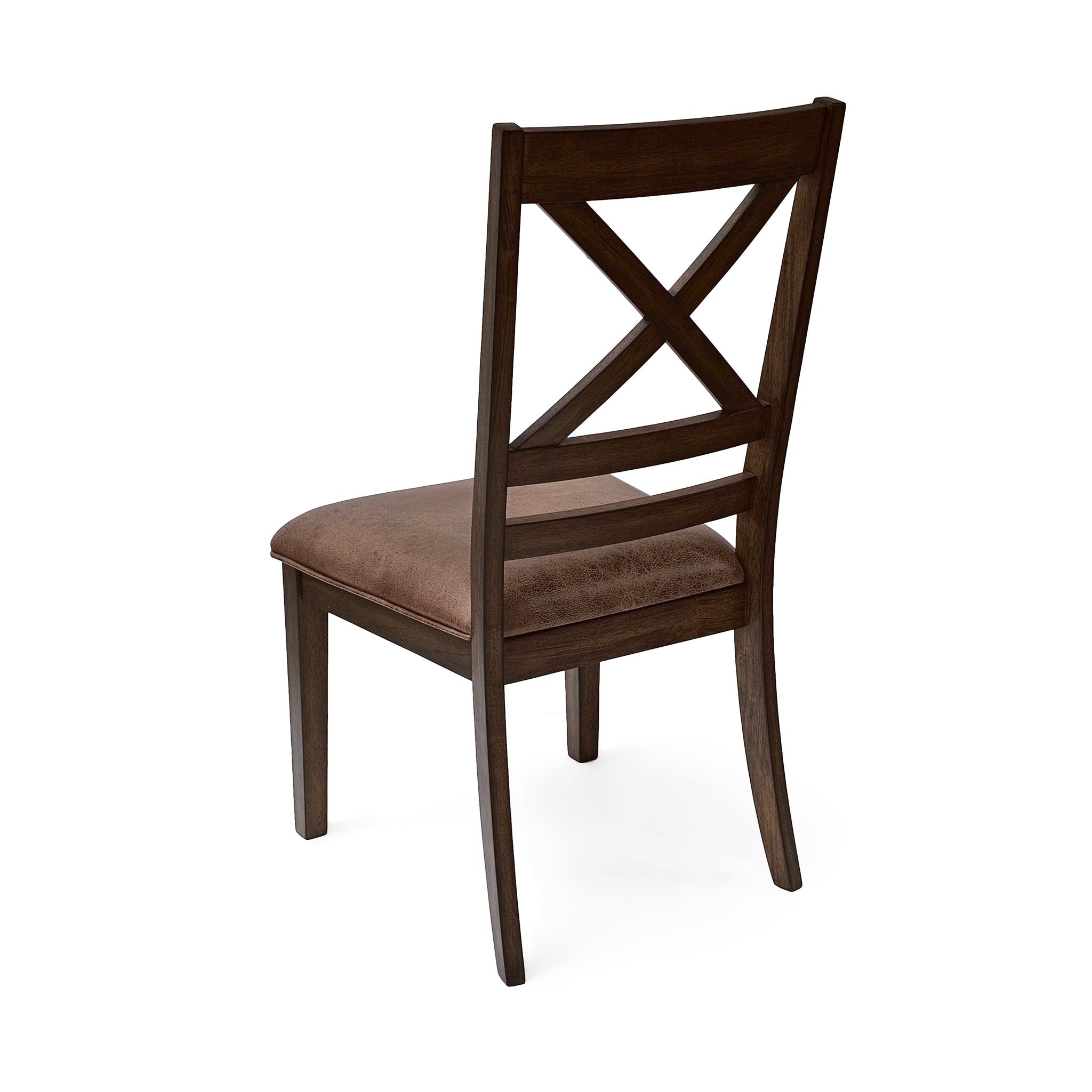 Farmhouse Style Indoor Wood Dining Set With 6 Chairs And Dining Table - Brown