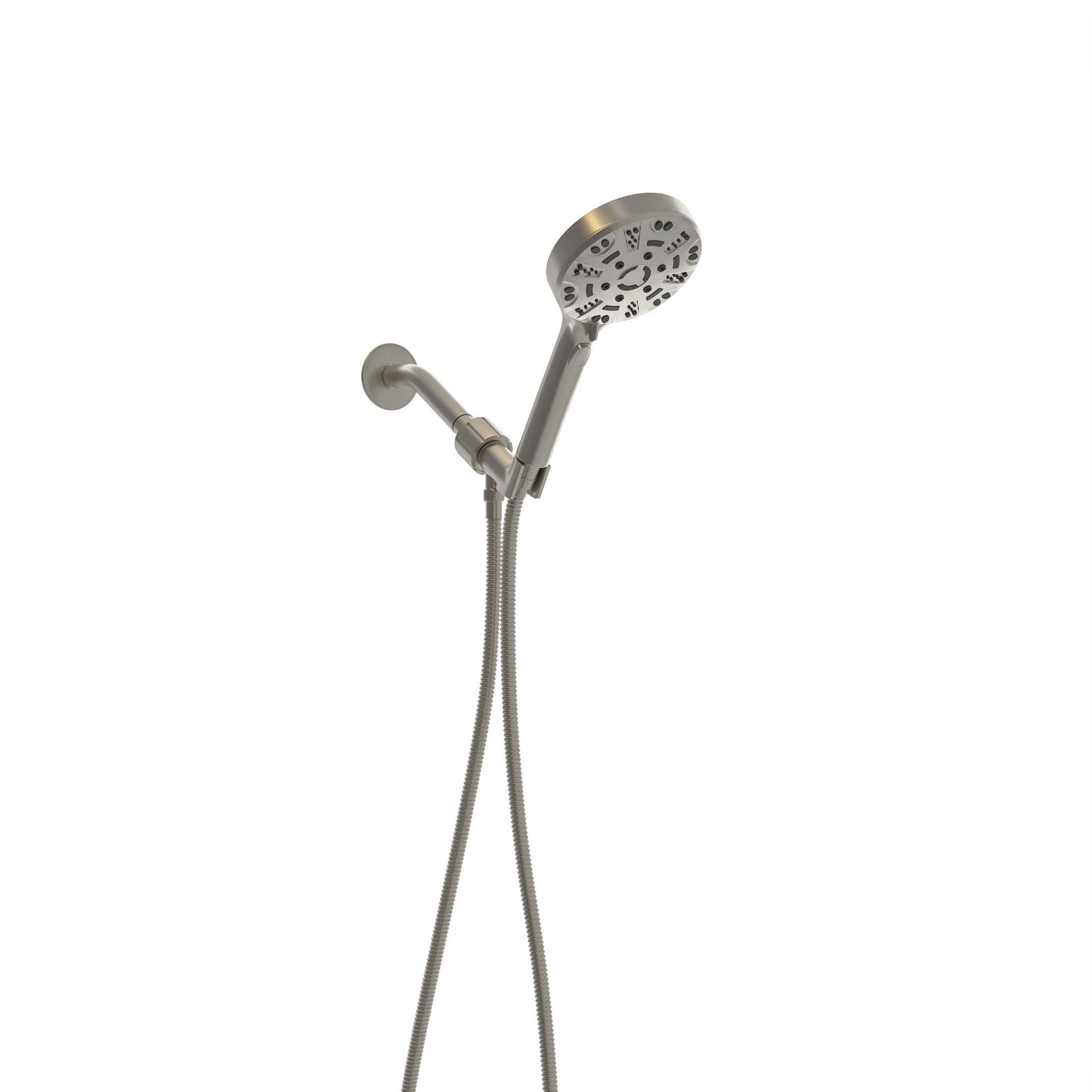 Multi Function Adjustable Hand Shower 8 Function Hand Shower, Plastic Construction - Brushed Nickel - Best Buy Furniture