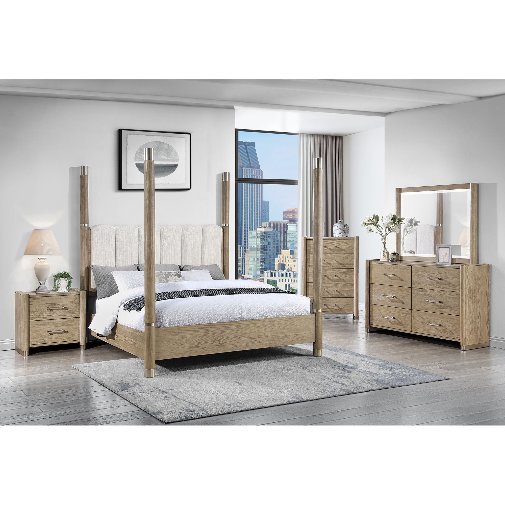 Sarai - Mirror With Sleek Frame And Rounded Sides - Brown