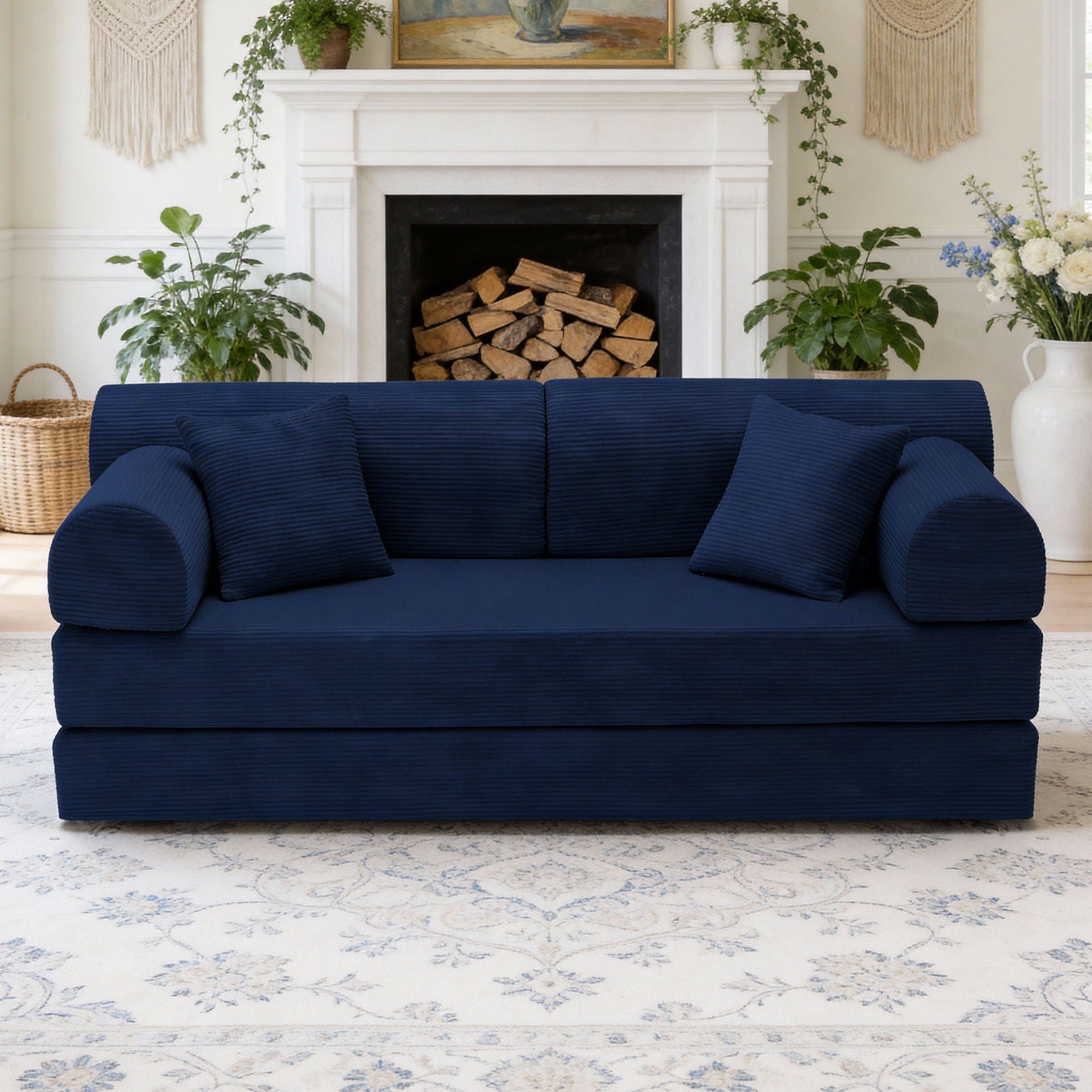 Convertible Sleeper Sofa Bed, Floor Lounge Couch For Living Room