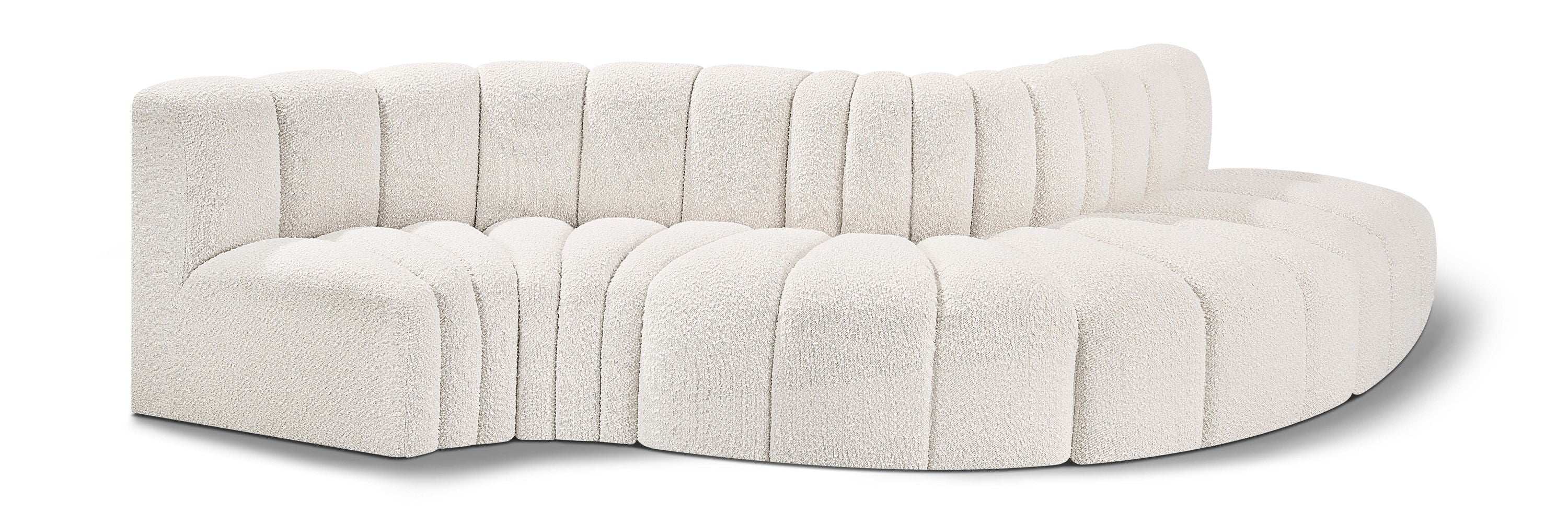 Arc - Boucle Fabric 5 Piece Modular Sofa
