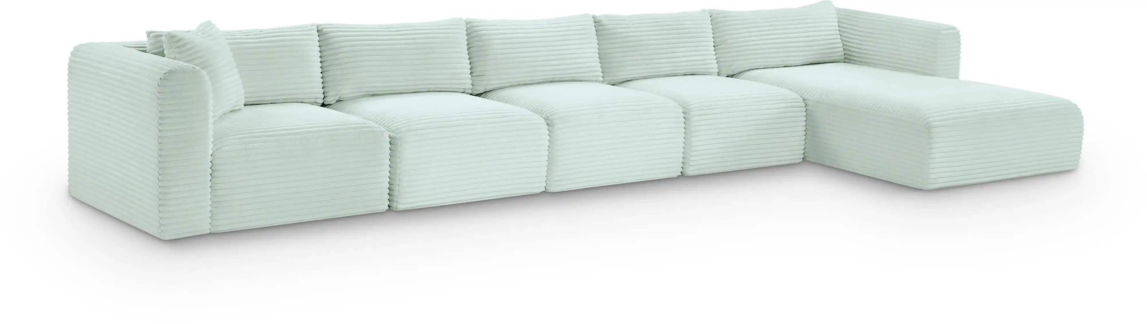 Shaggy - 5 Piece Modular Sectional With Chaise