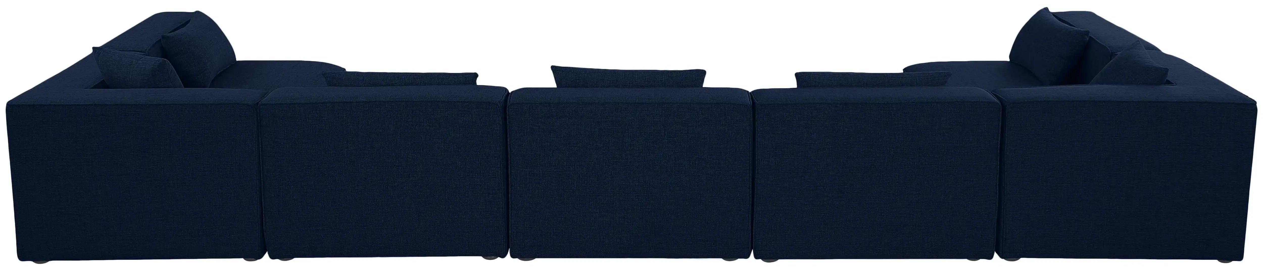 Cube - Linen 7 Piece Modular U-Shaped Sectional