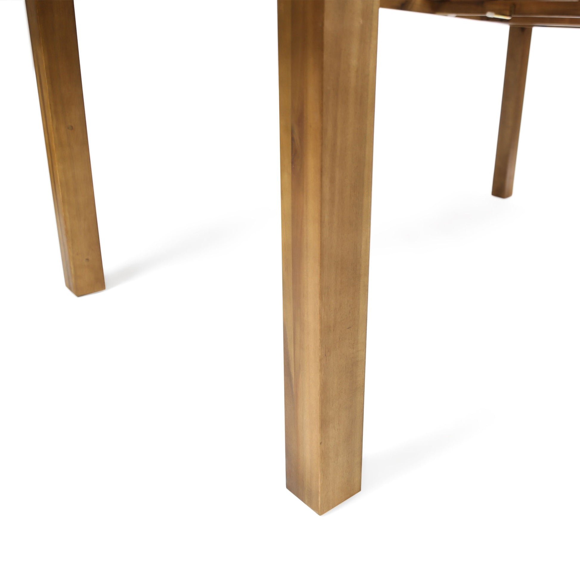 Wilson - Expandable Dining Table With Slat Design - Teak Acacia Wood - Best Buy Furniture