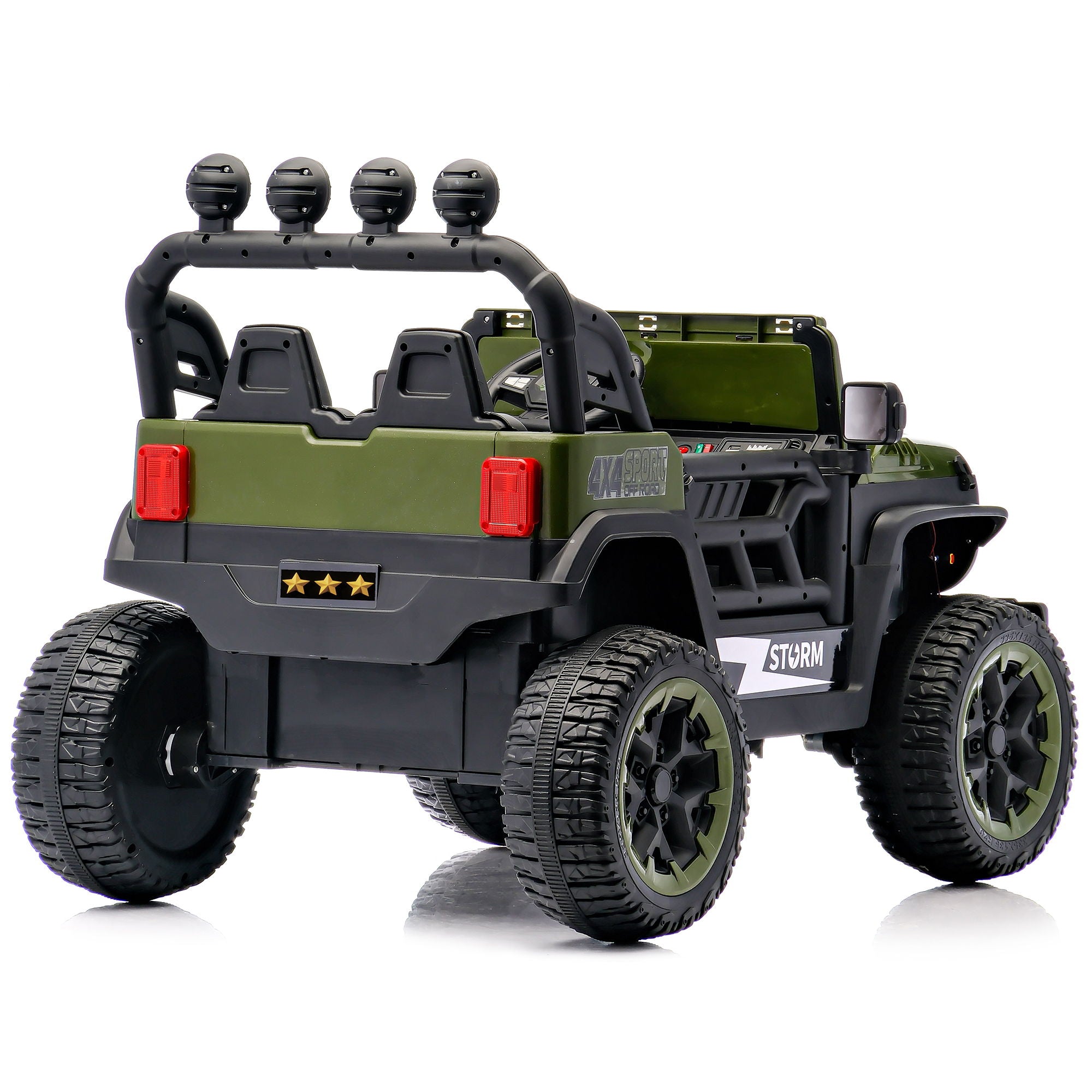 Electric Car With Remote Control, Colorful LED Lights, USB & MP3
