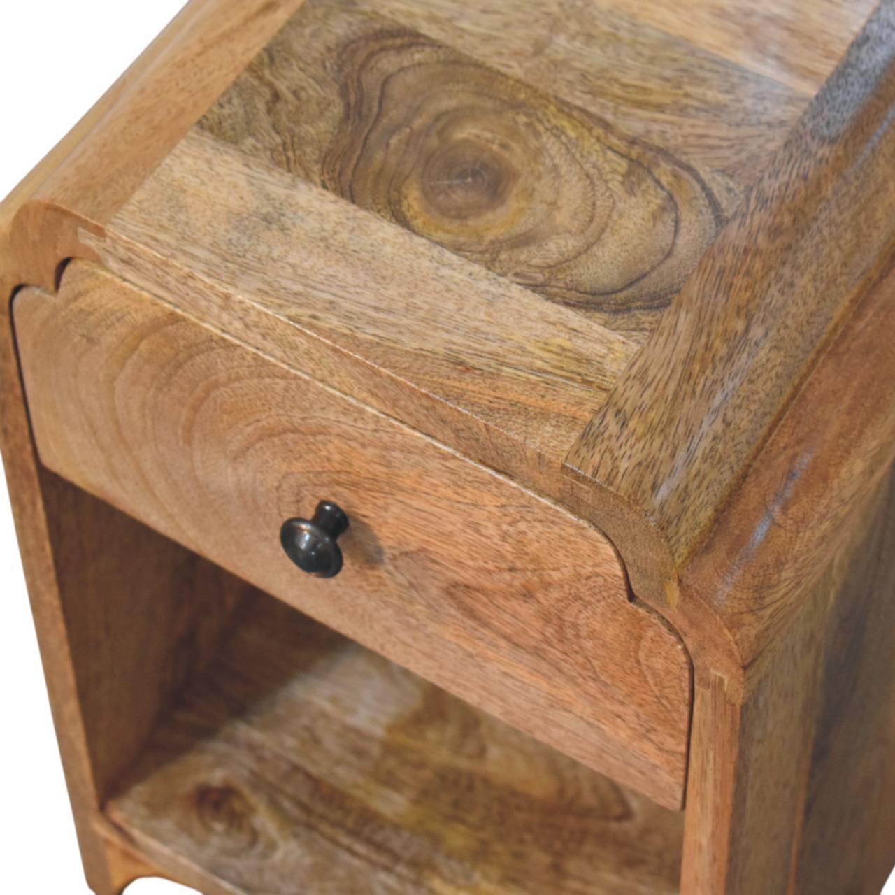 Newton - Mini Nightstand With A Drawer And Open Shelf