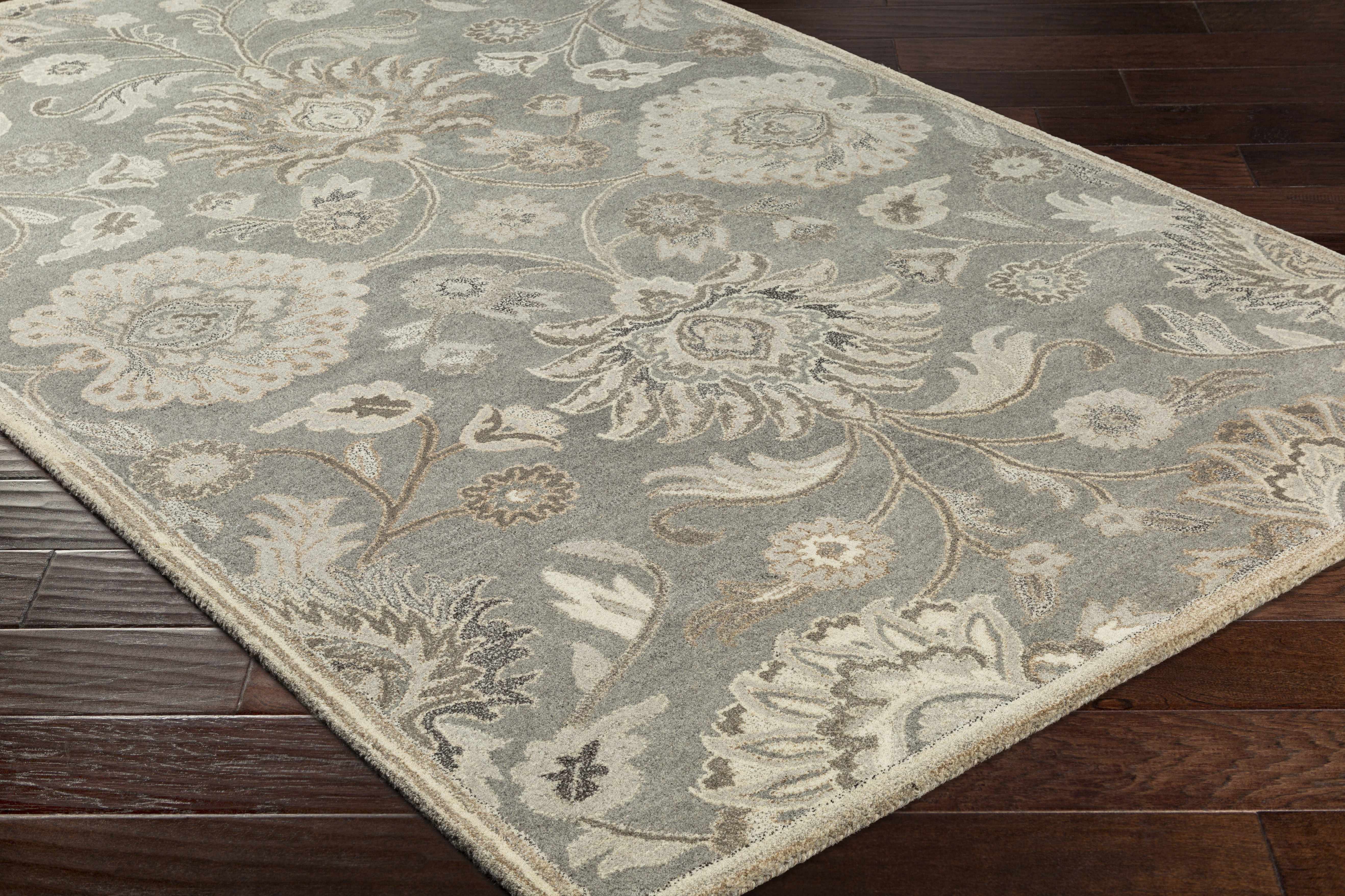 Conesus 1195 Hand Tufted Ivory & Taupe Wool Rug