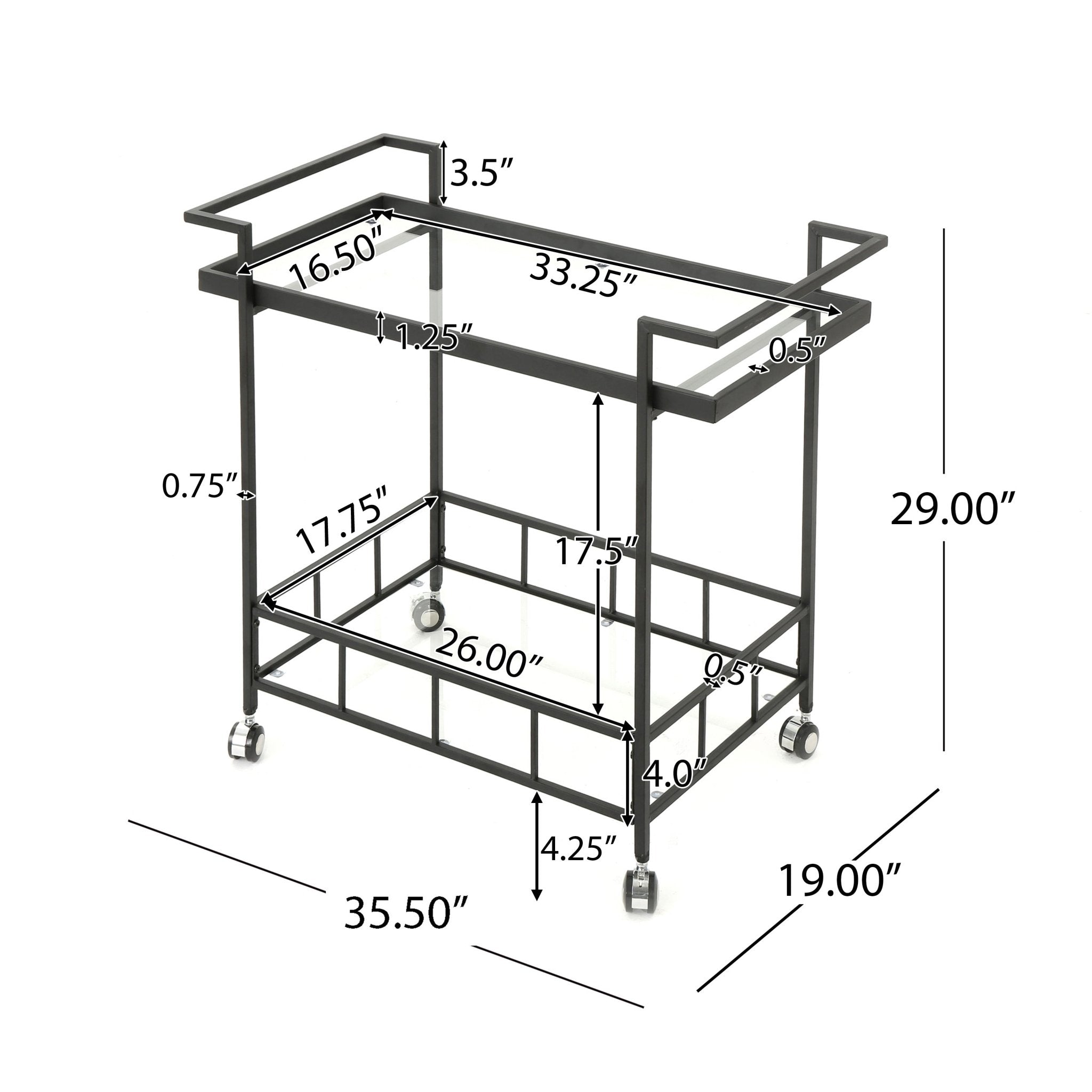 Faustas bar cart - Tuesday Morning - Carts & Islands