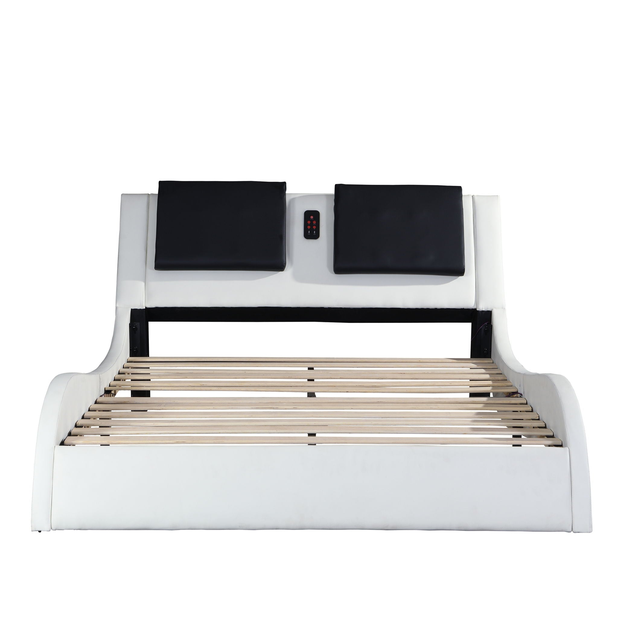 Platform Bed Frame With LED Lighting, Bluetooth Music, Vibration Massage