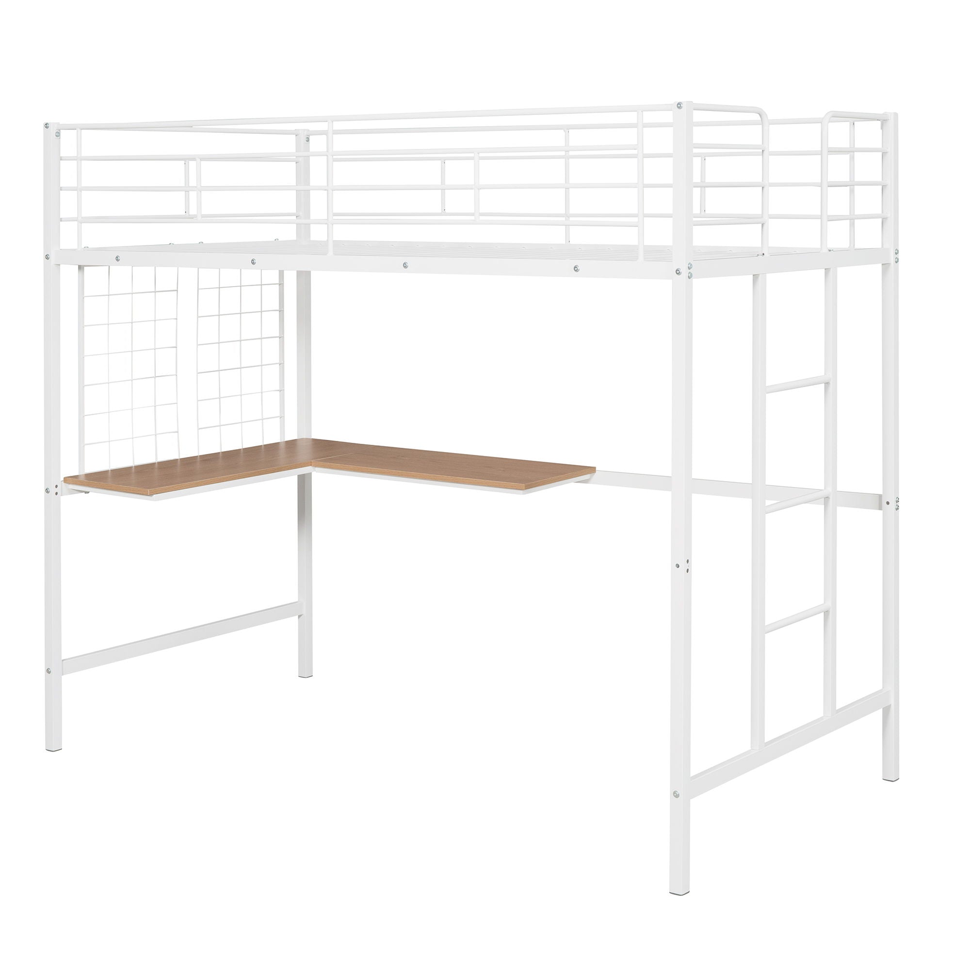 Bed With Desk And Grid