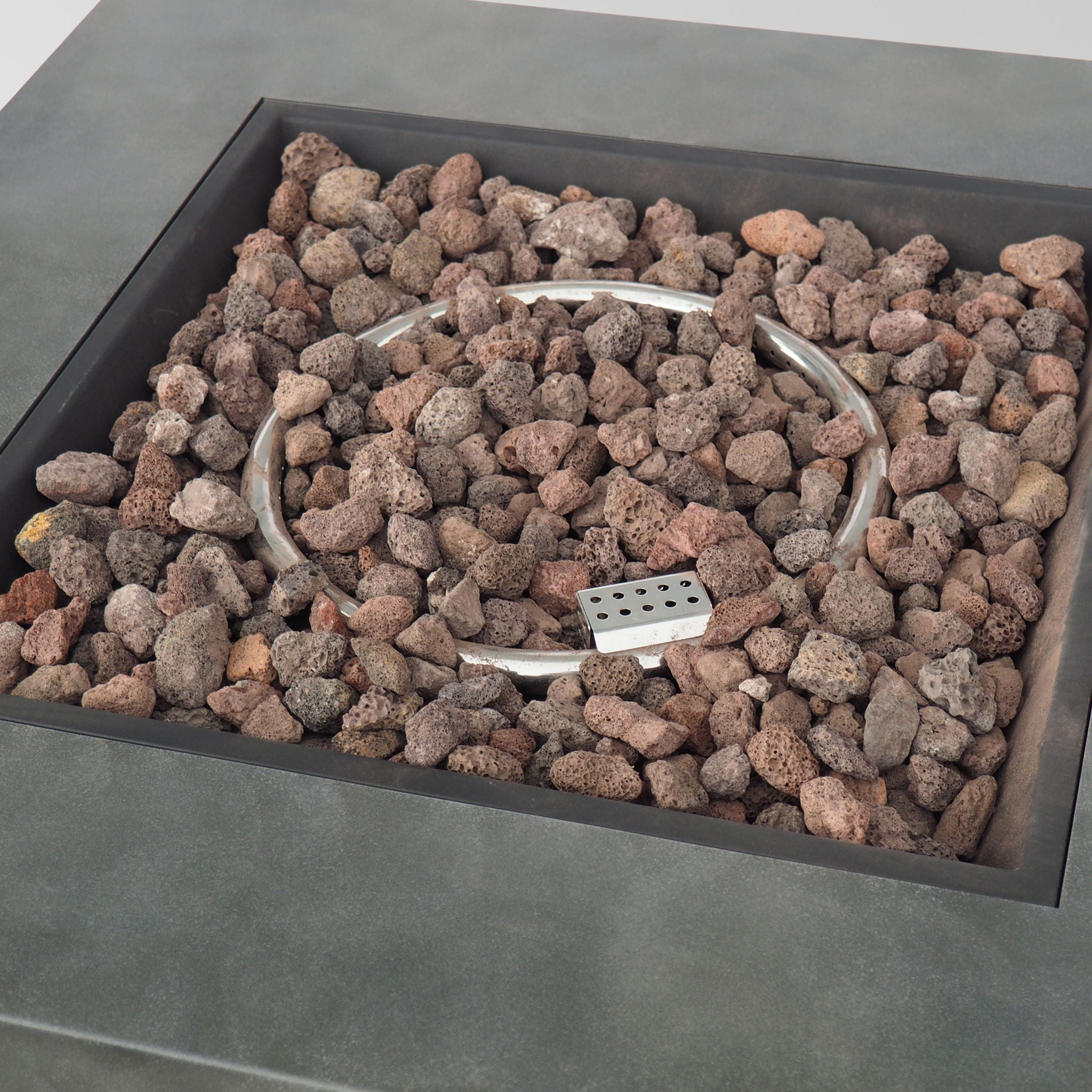 Outdoor Patio Gas Burning Fire Pit Table 50,000 Btu, Square