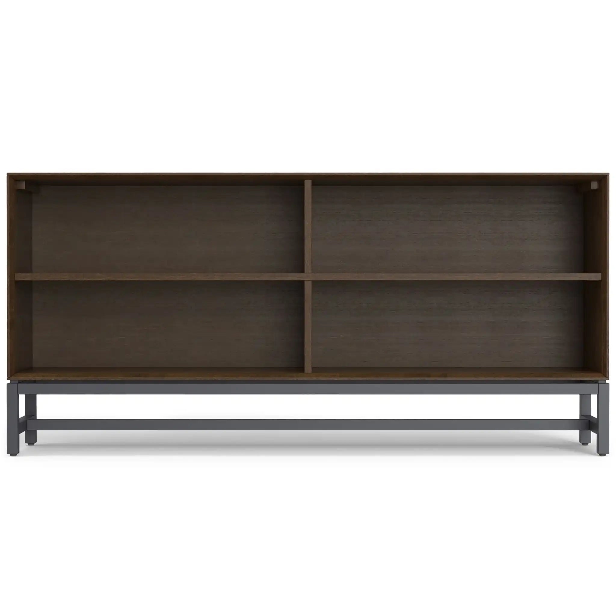 Banting - Low Wide Bookcase - Walnut Brown