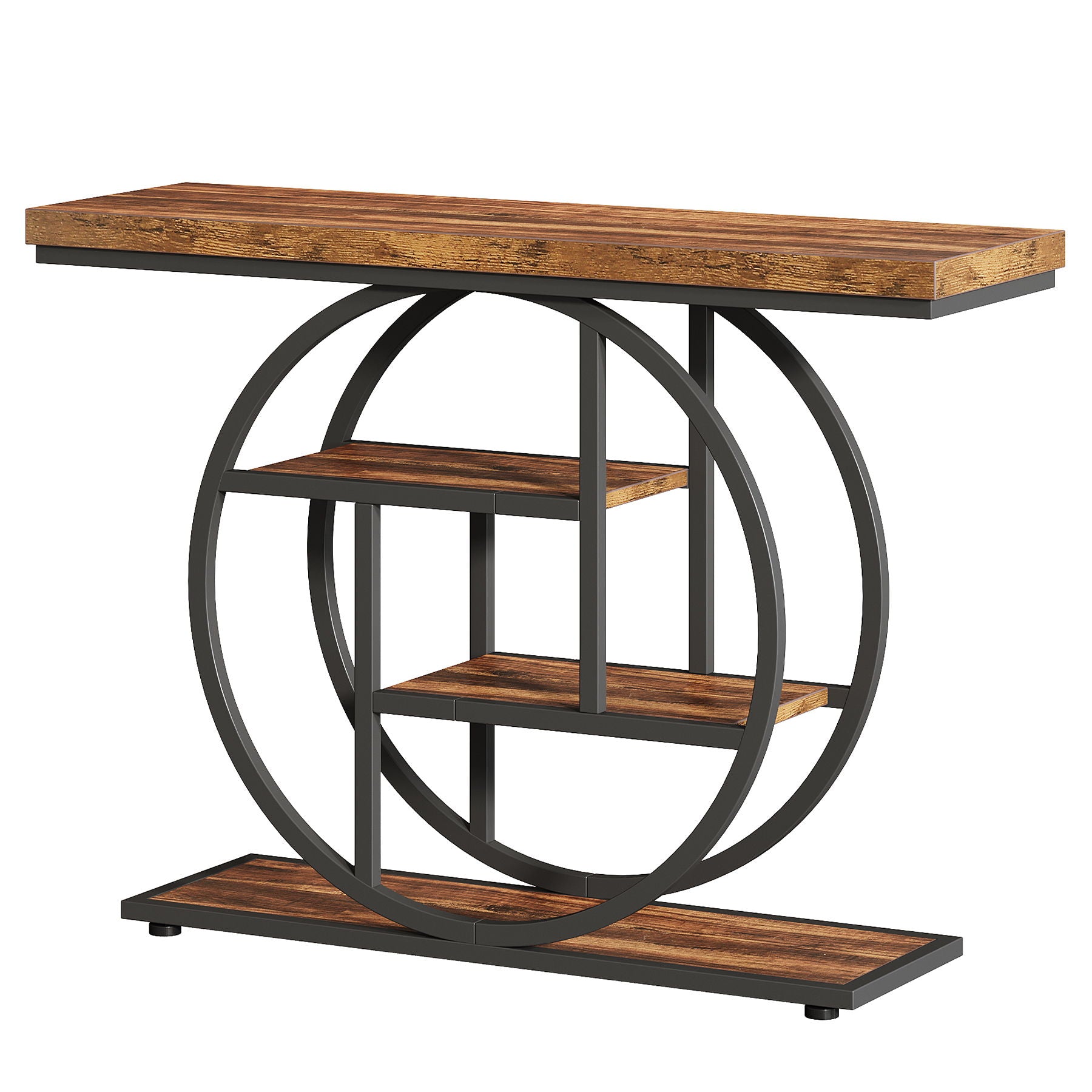 Console Table With 4 Tier Design For Living Hallway