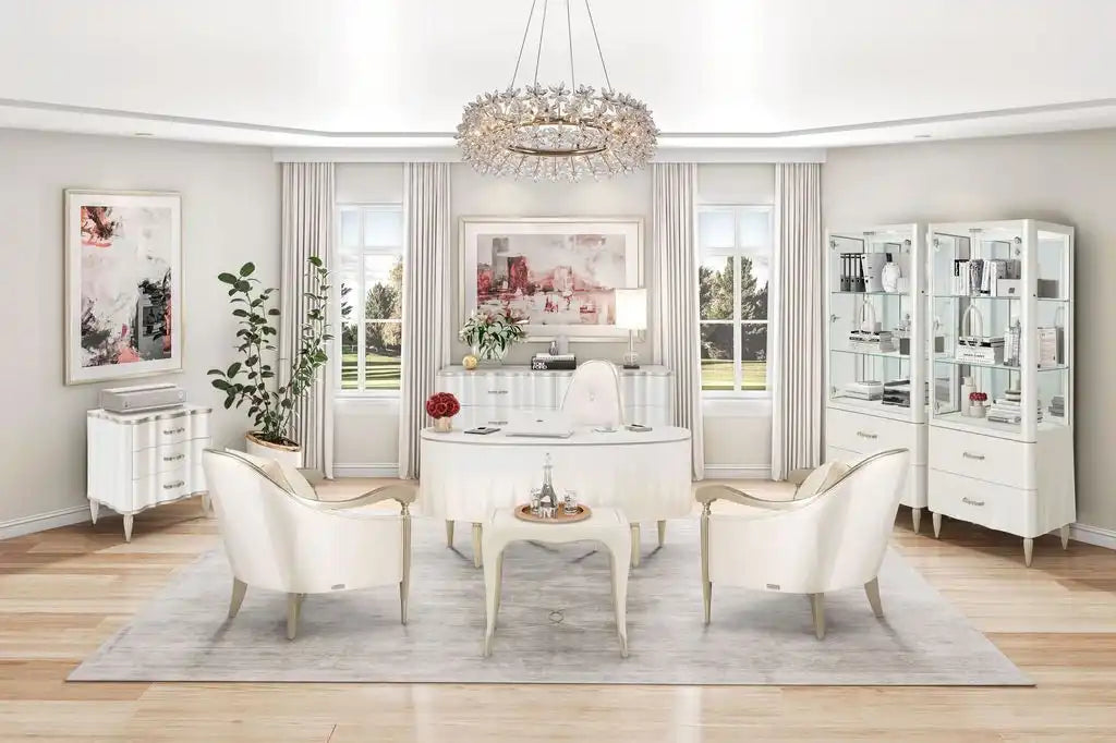 London Place - Accent Chair - Porcelain/Platinum