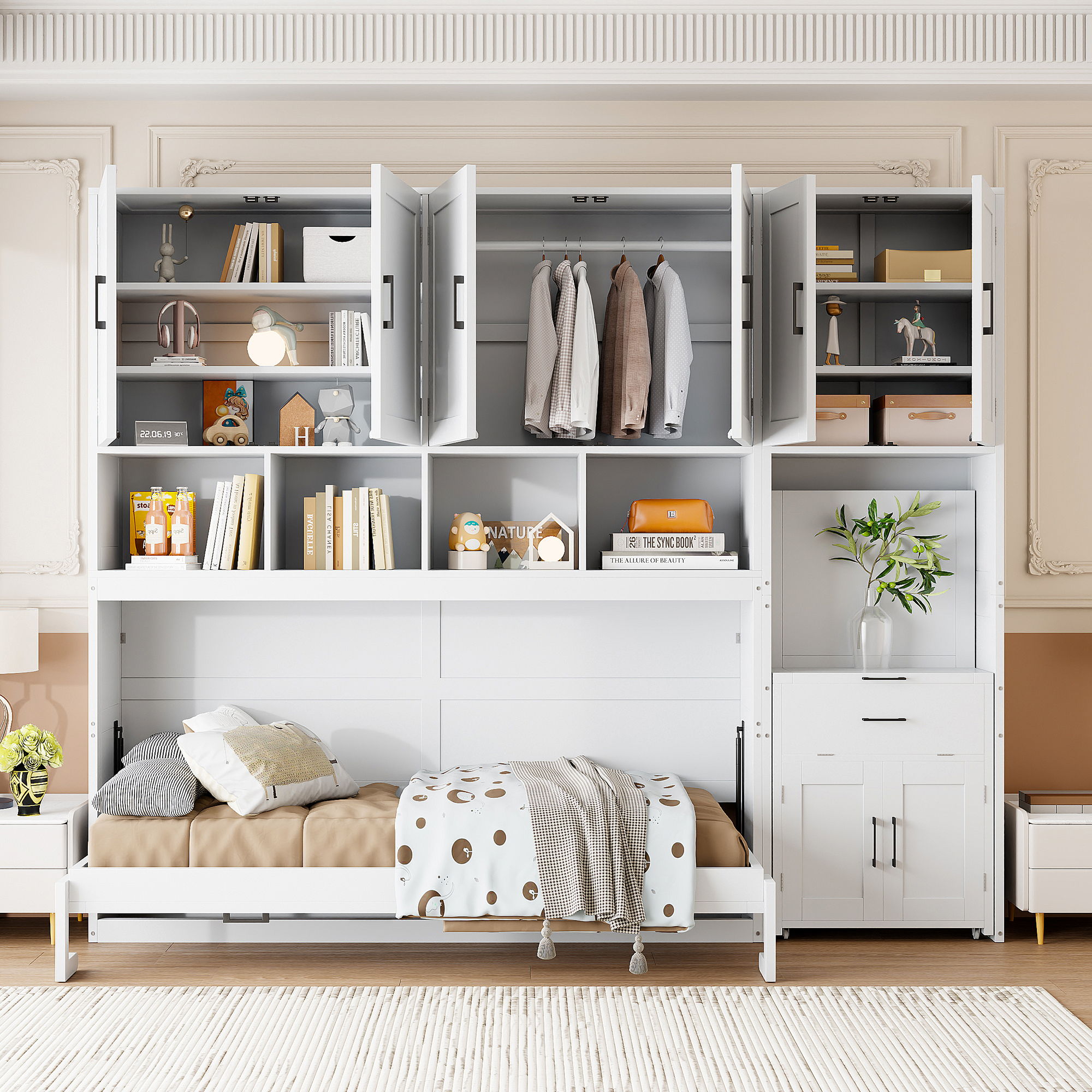Murphy Wall Bed With Closet, Drawers & Desk