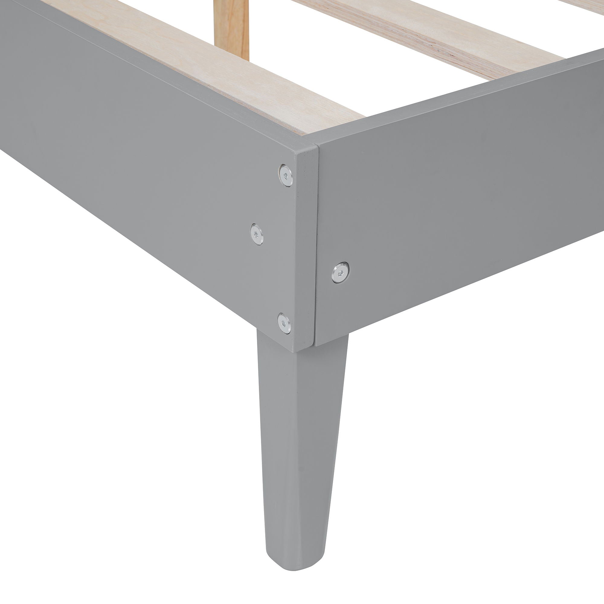 Bed Frame With 2 Nightstands Elegant Design With Lamps