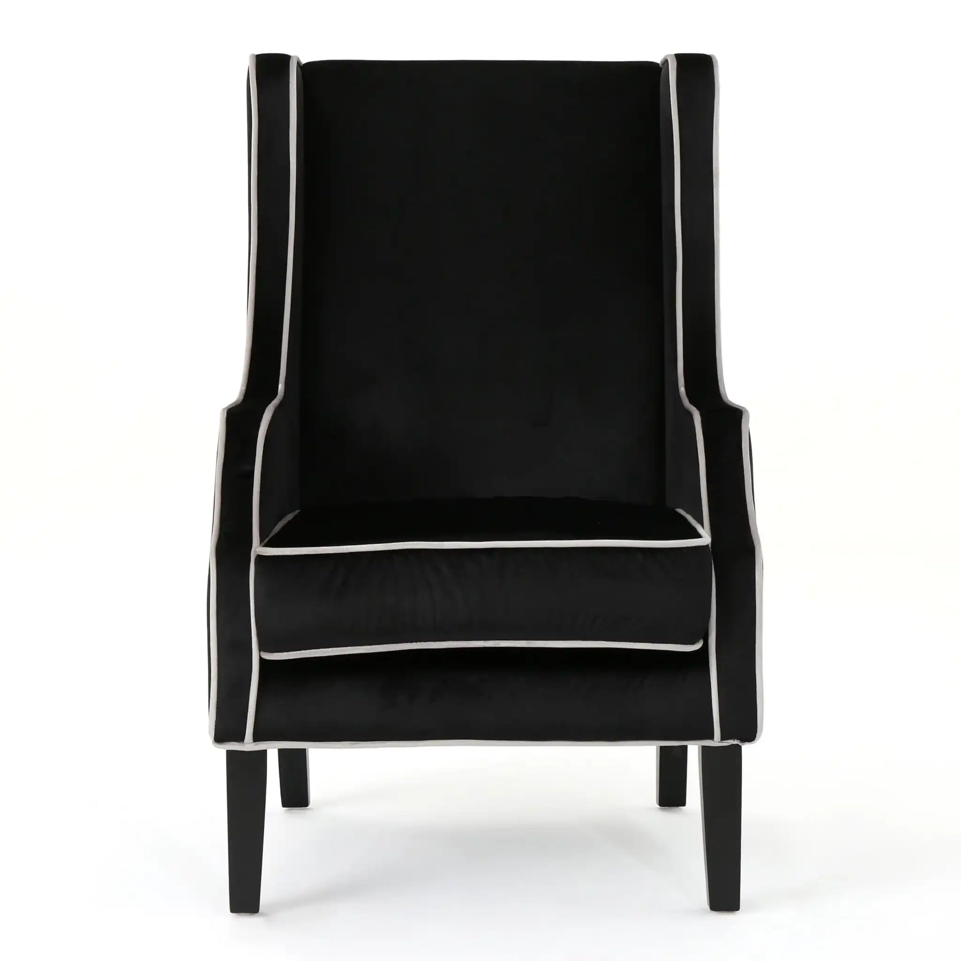 Elegant Velvet Club Chair With Tonal Piping - Best Buy Furniture