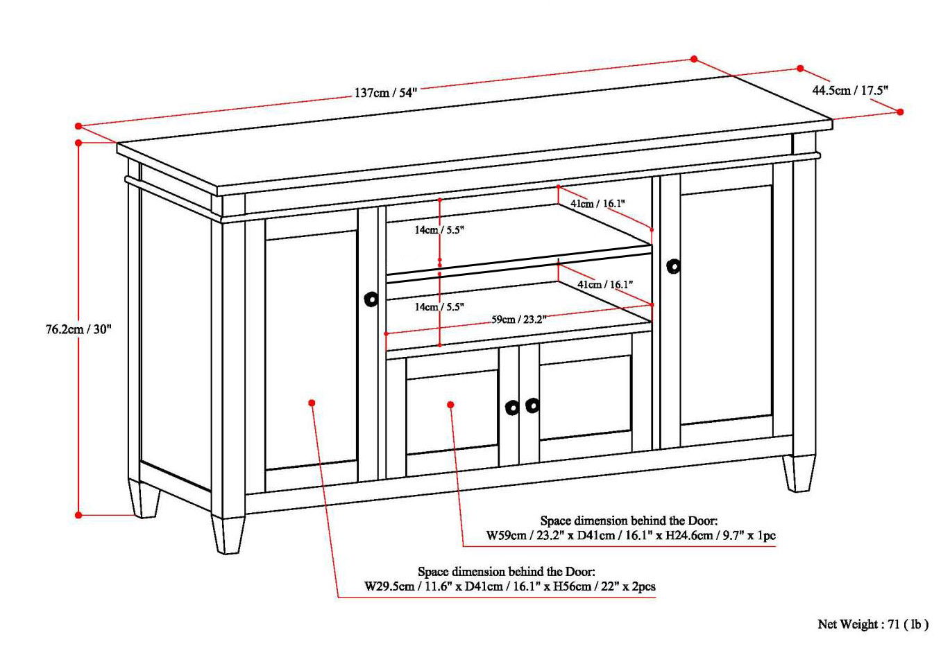 Carlton - TV Media Stand - Best Buy Furniture