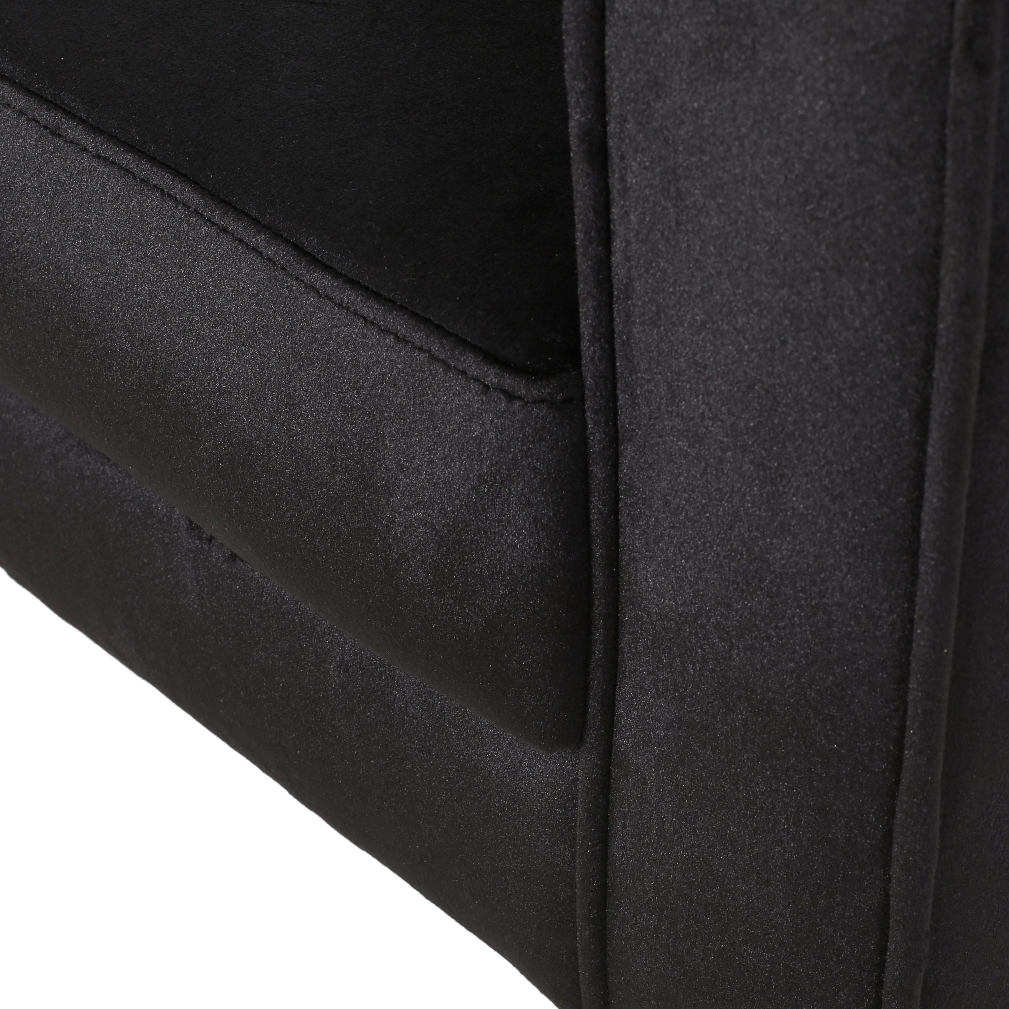 Modern Glam Club Arm Chair With Velvet Upholstery And Stainless Steel Legs - Black