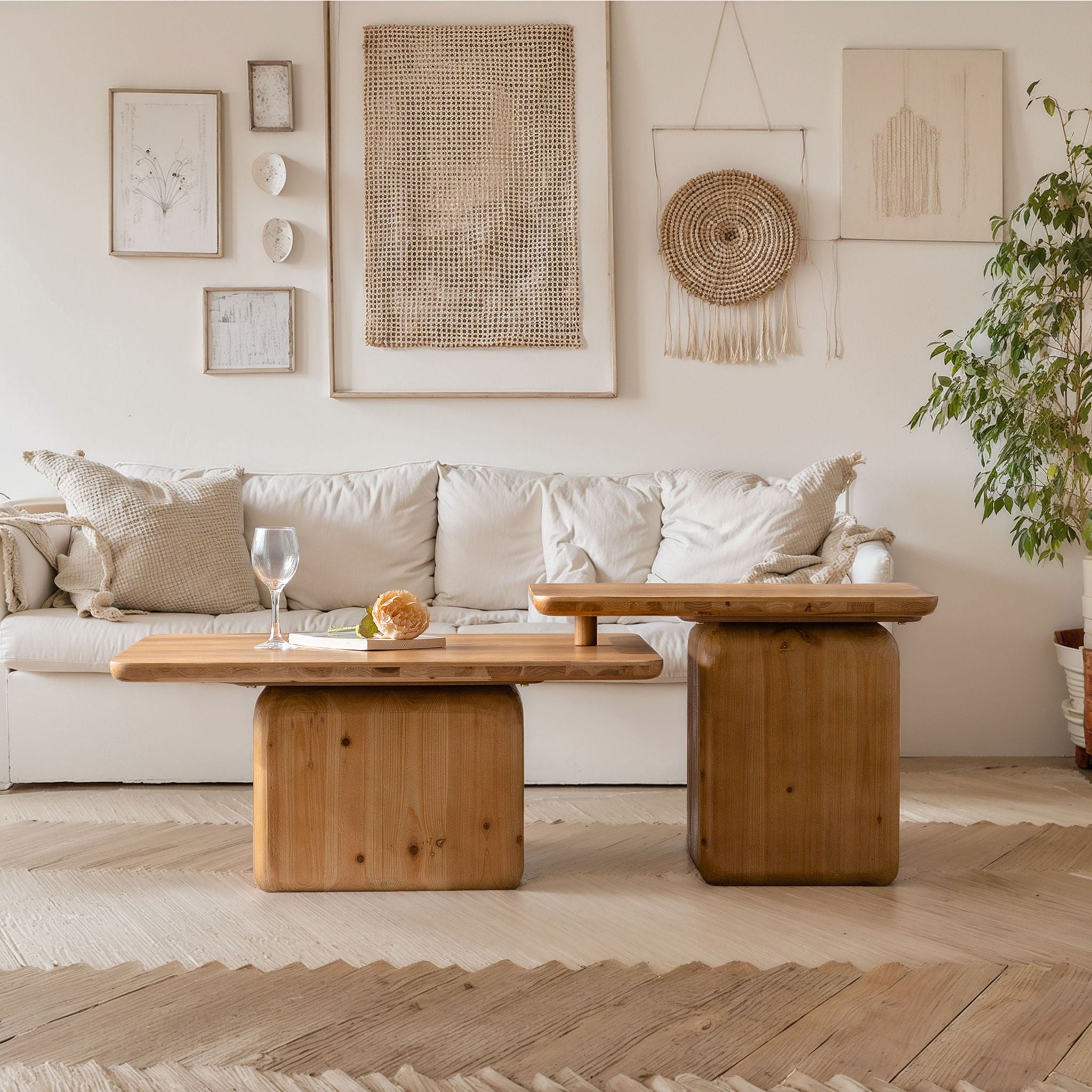 Square Coffee Table Set (Set of 2)