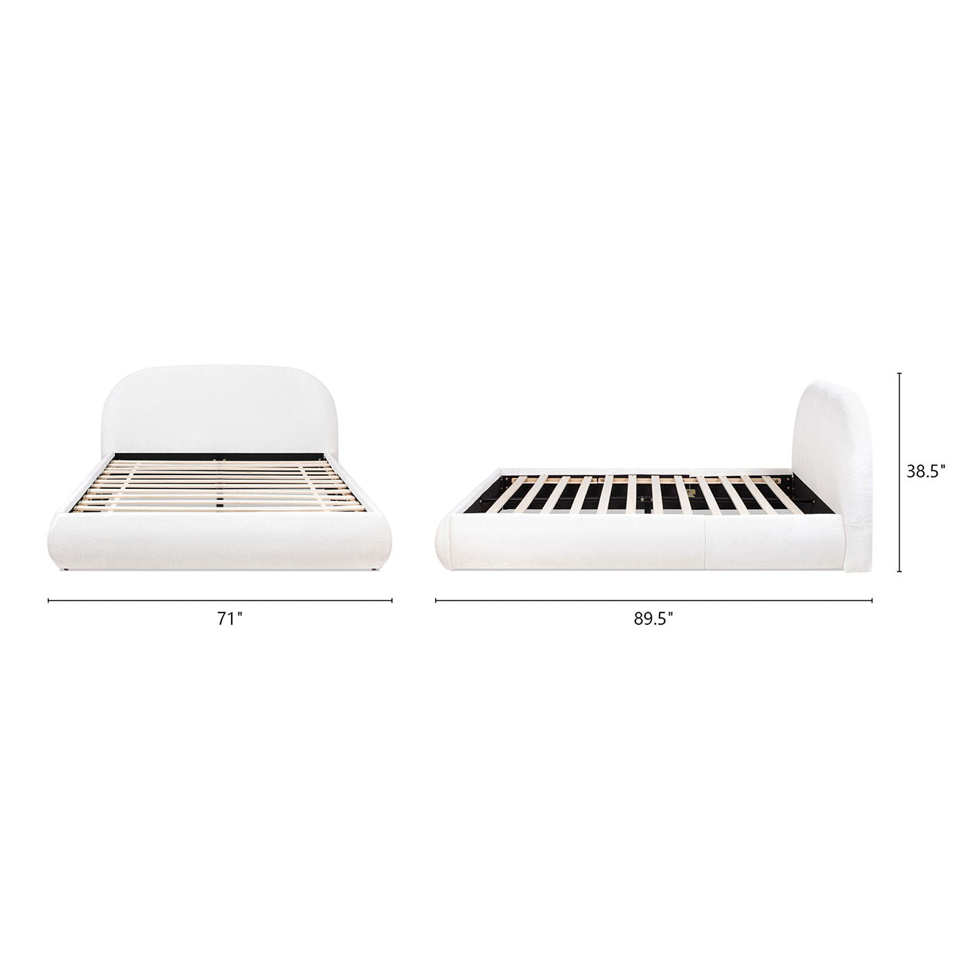 Archie Puffy Grounded - Upholstered Platform Bed