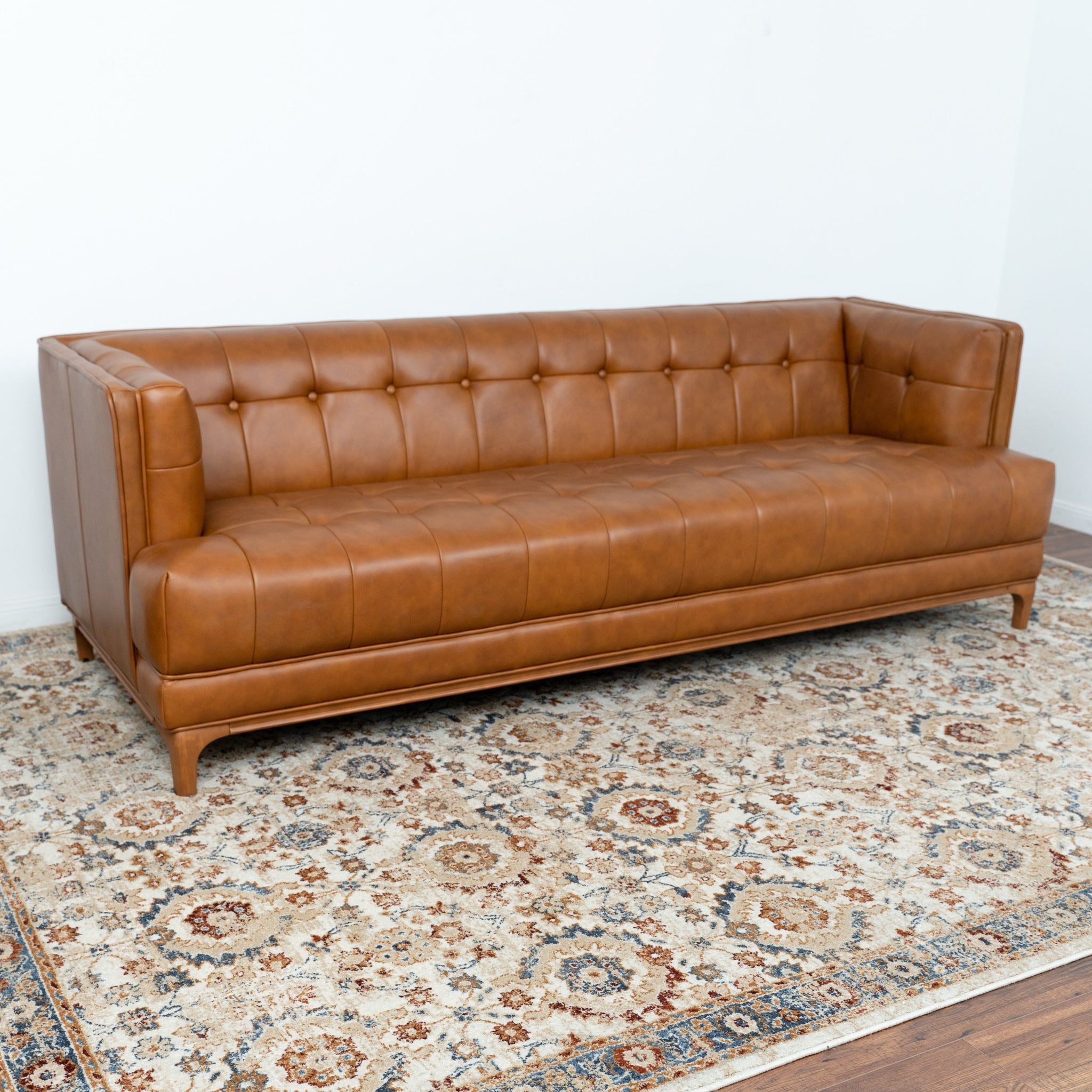 Mara - Tufted Sofa - Cognac / Tan