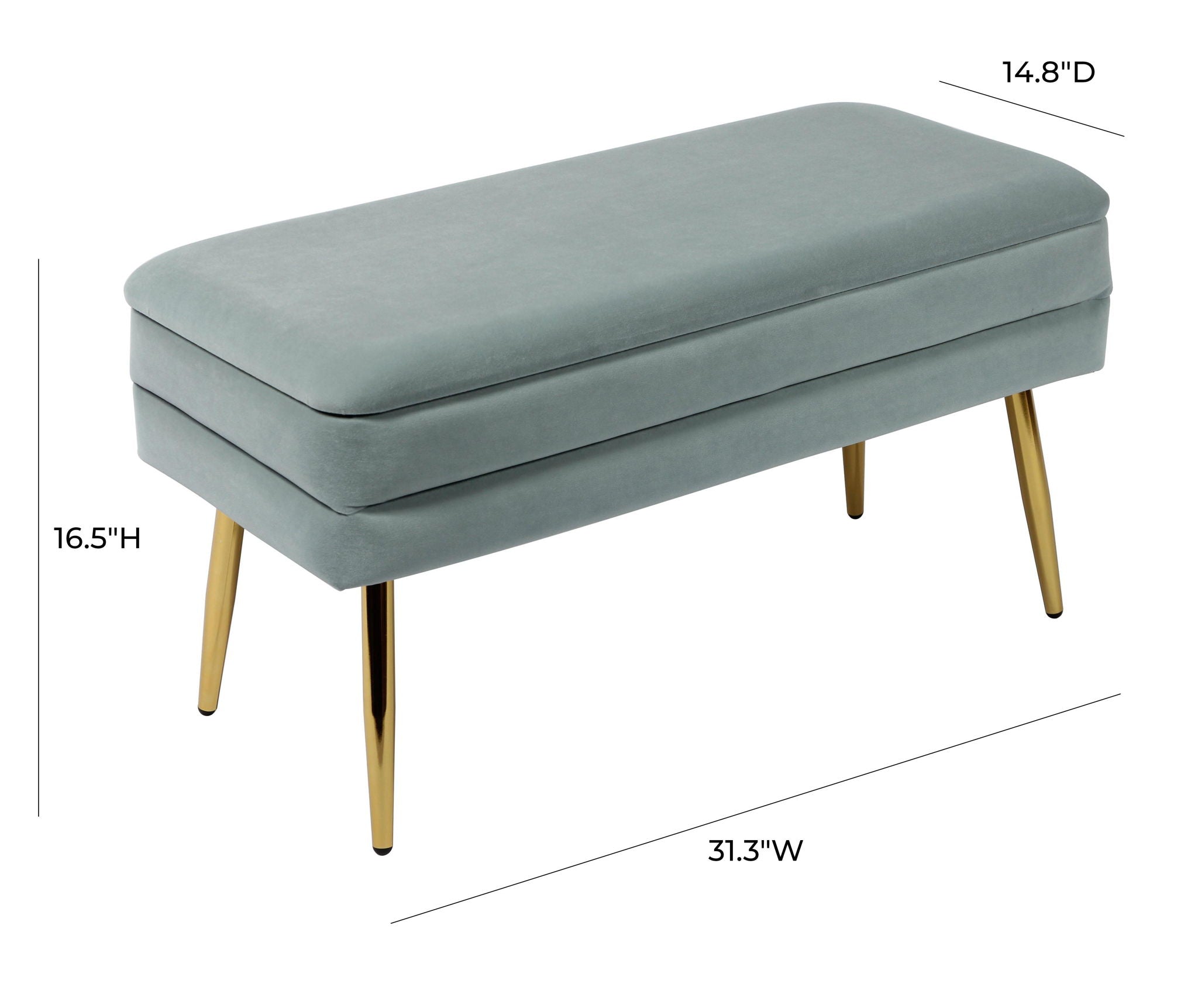 Ziva - Velvet Storage Bench