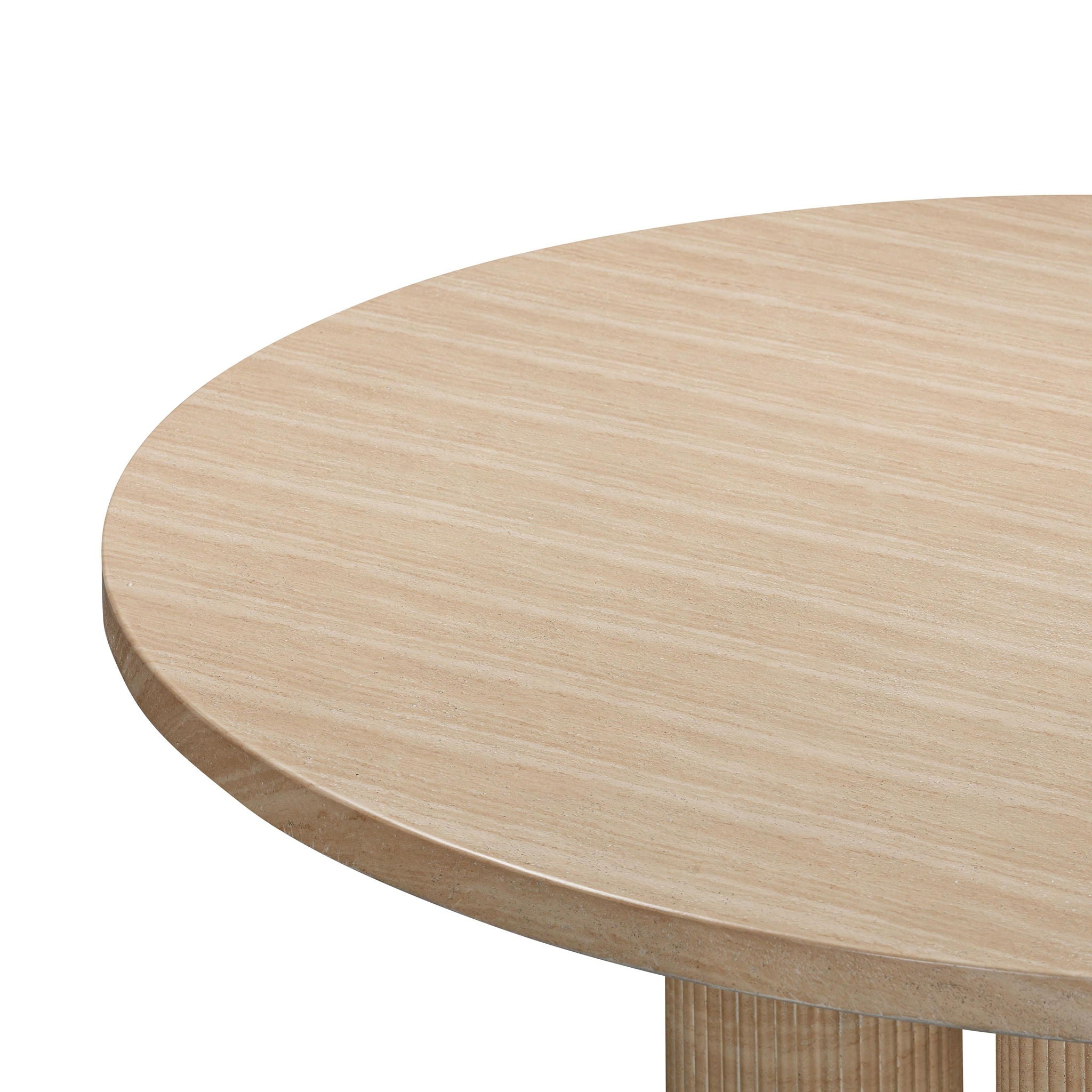 Patti - Textured Indoor / Outdoor Round Dining Table - Travertine